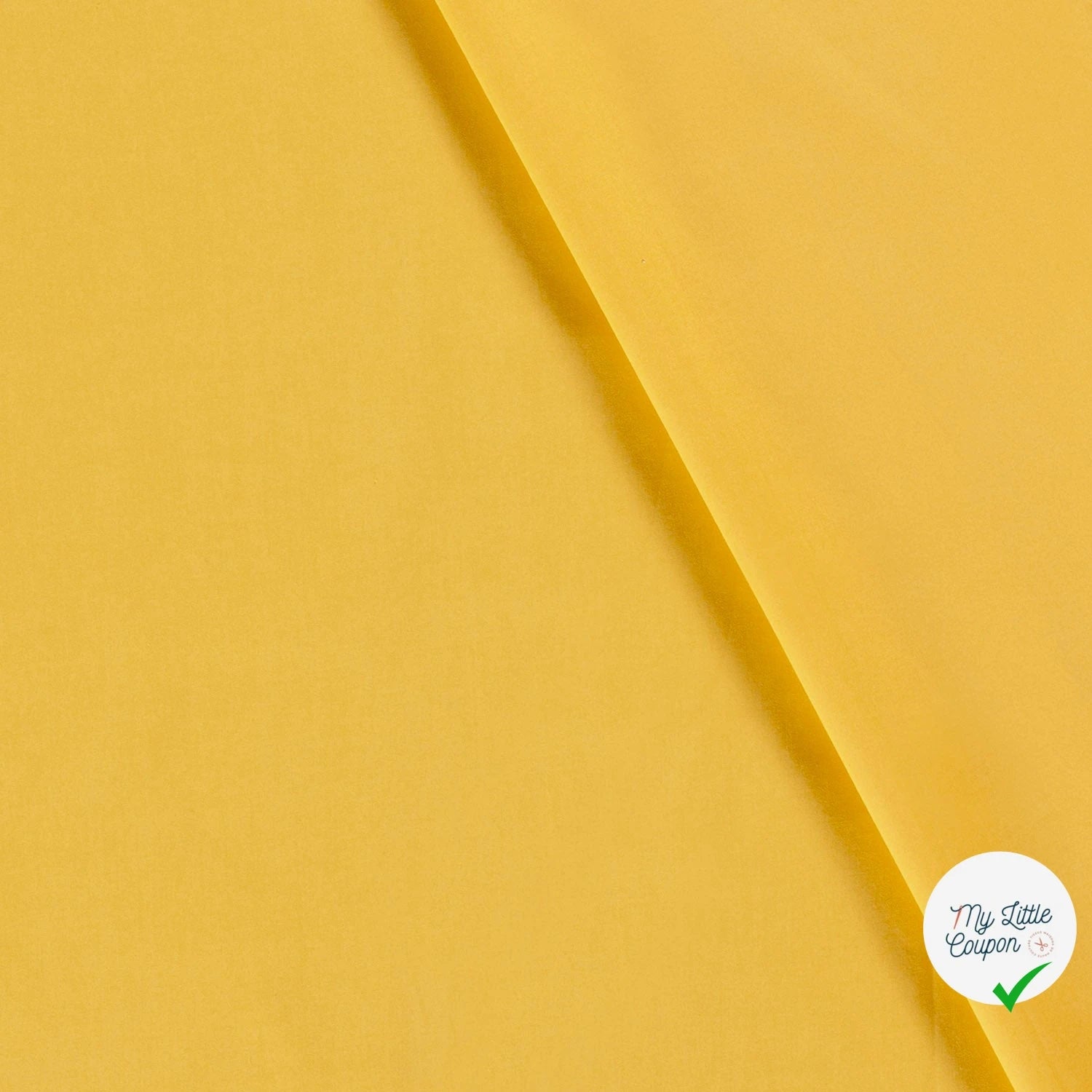 POPELINE DE COTON UNICOLORE JAUNE - My Little Coupon