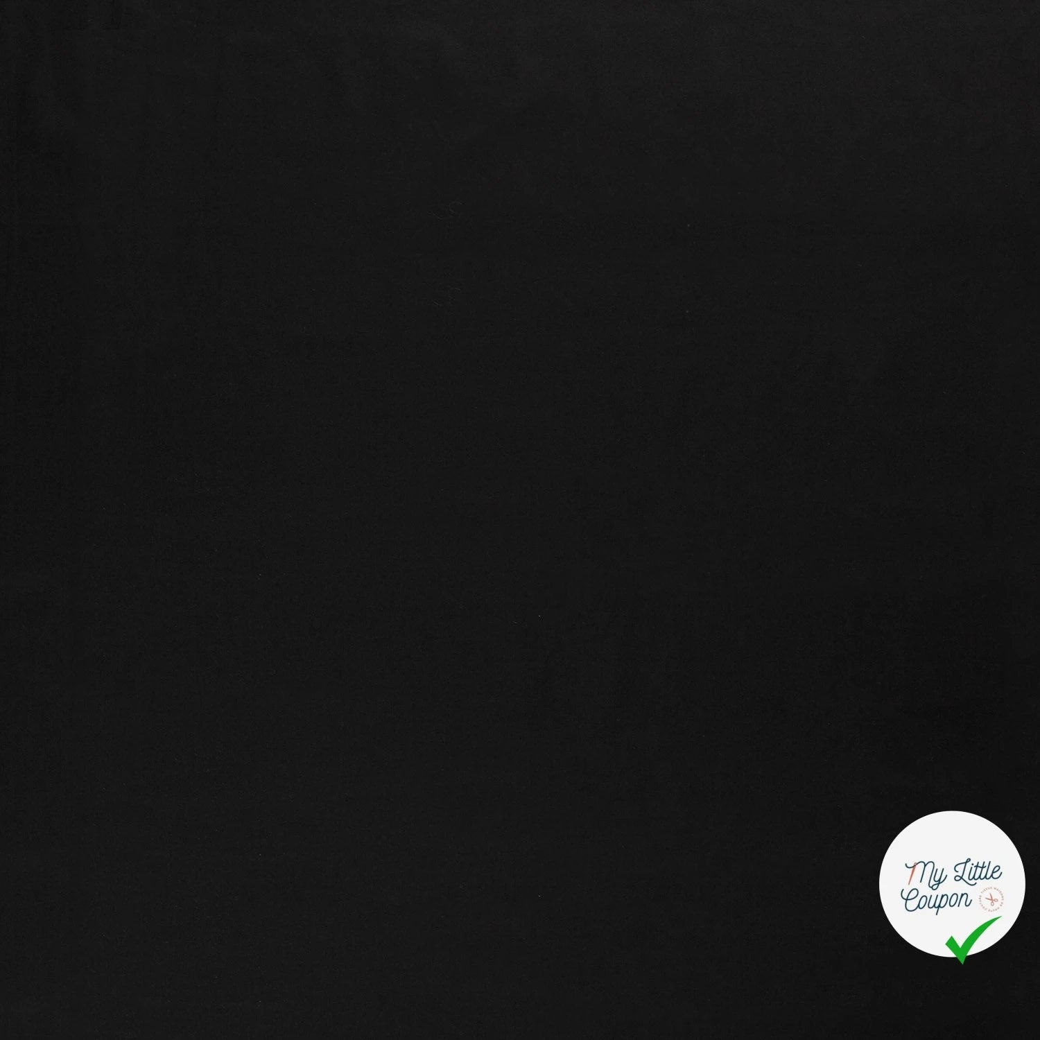 POPELINE DE COTON UNICOLORE NOIR - My Little Coupon