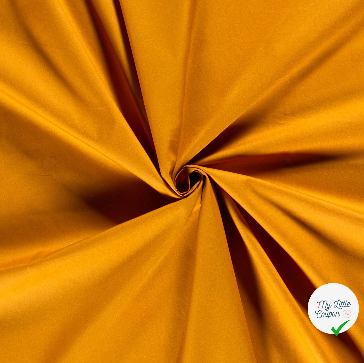 POPELINE DE COTON UNICOLORE OCRE - My Little Coupon