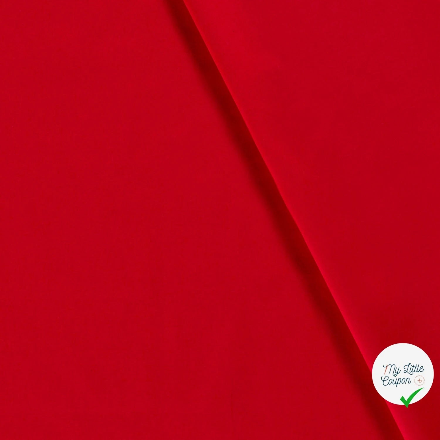 POPELINE DE COTON UNICOLORE ROUGE - My Little Coupon