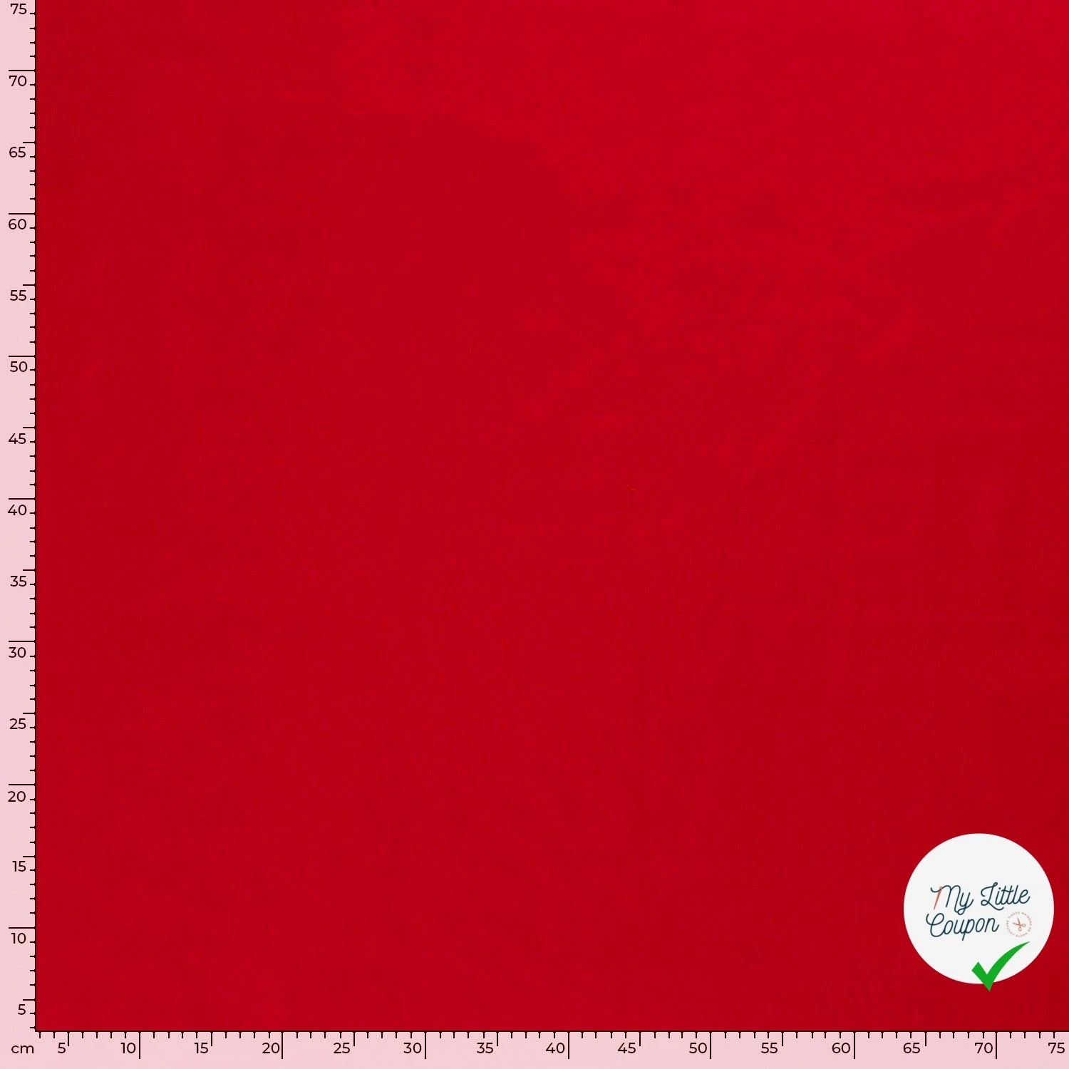 POPELINE DE COTON UNICOLORE ROUGE - My Little Coupon