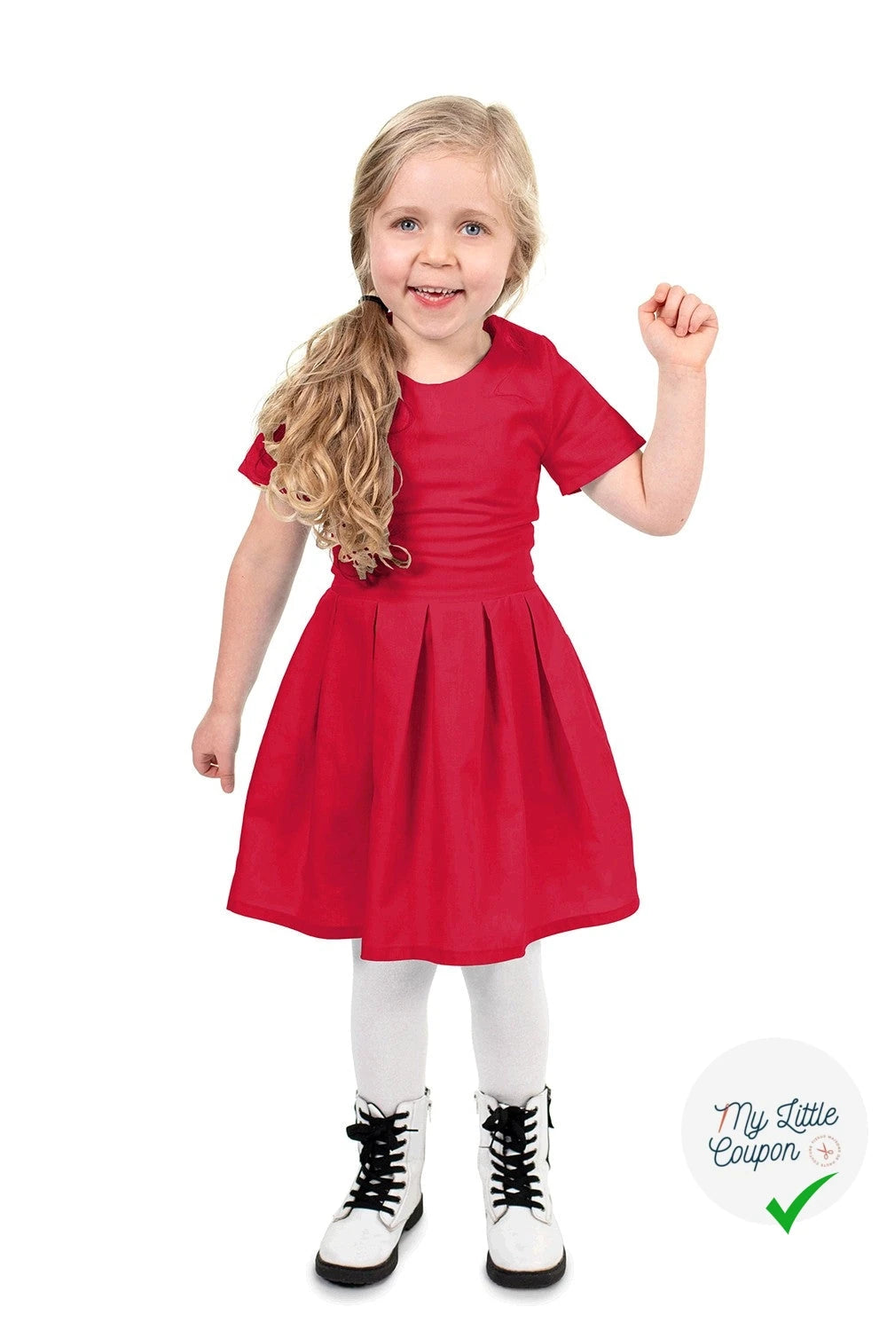 POPELINE DE COTON UNICOLORE ROUGE - My Little Coupon