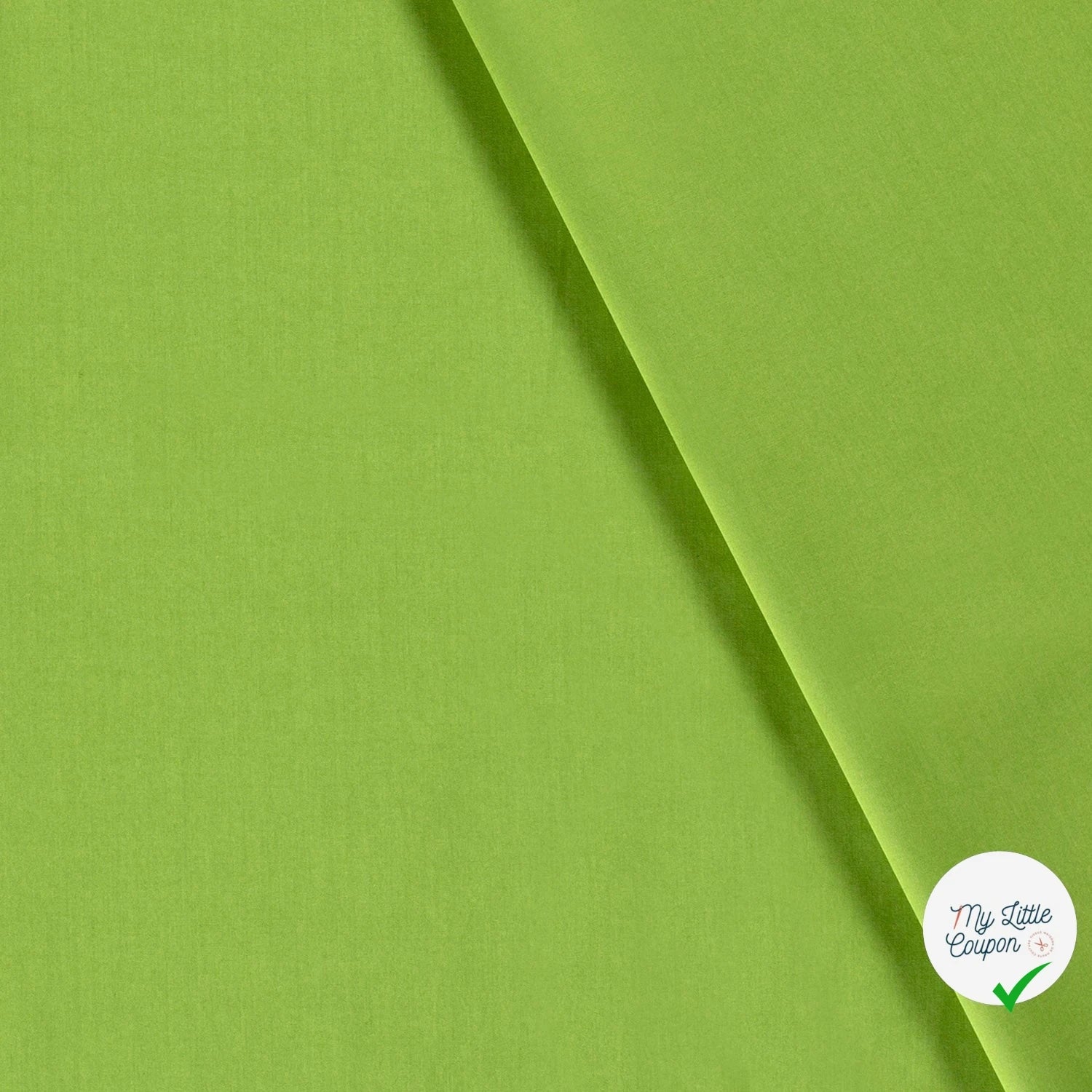 POPELINE DE COTON UNICOLORE VERT CITRON - My Little Coupon
