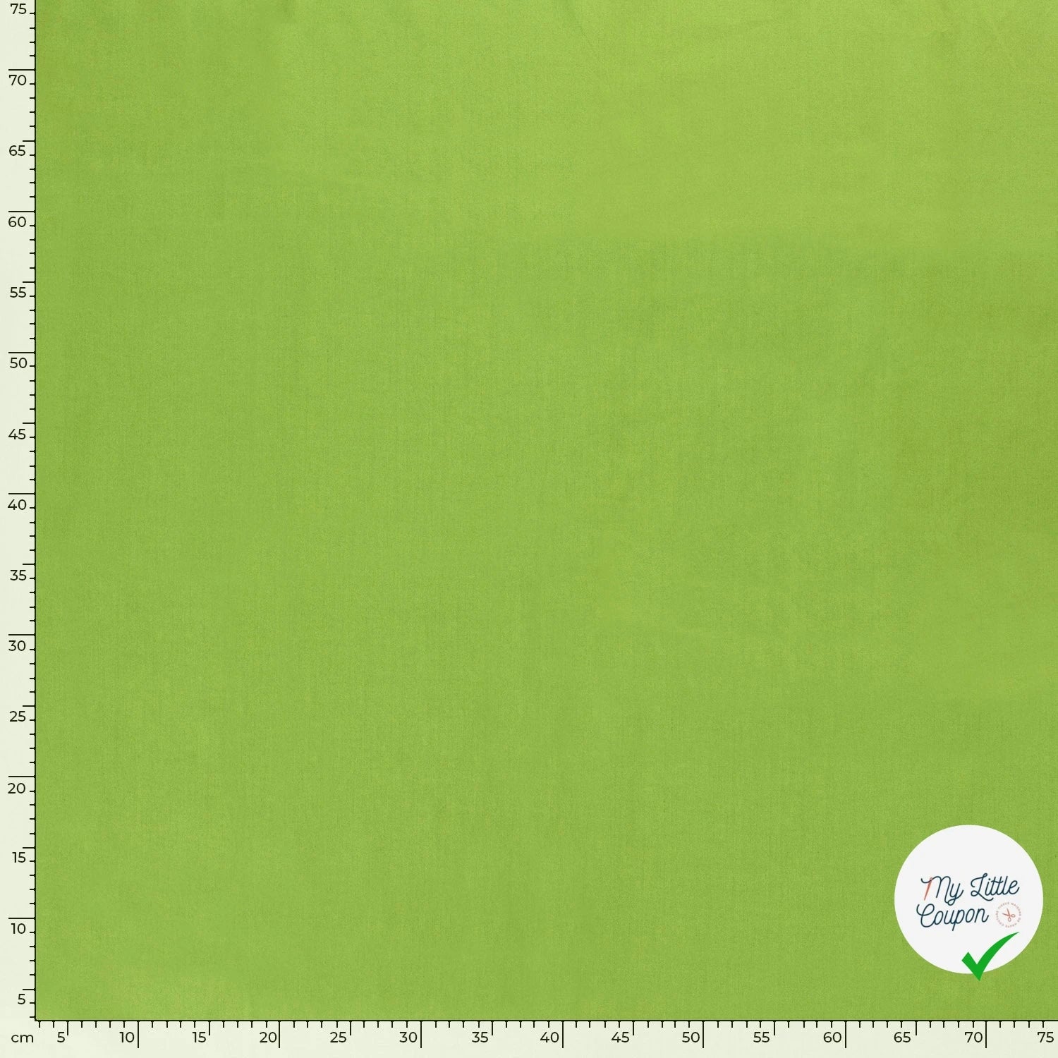 POPELINE DE COTON UNICOLORE VERT CITRON - My Little Coupon
