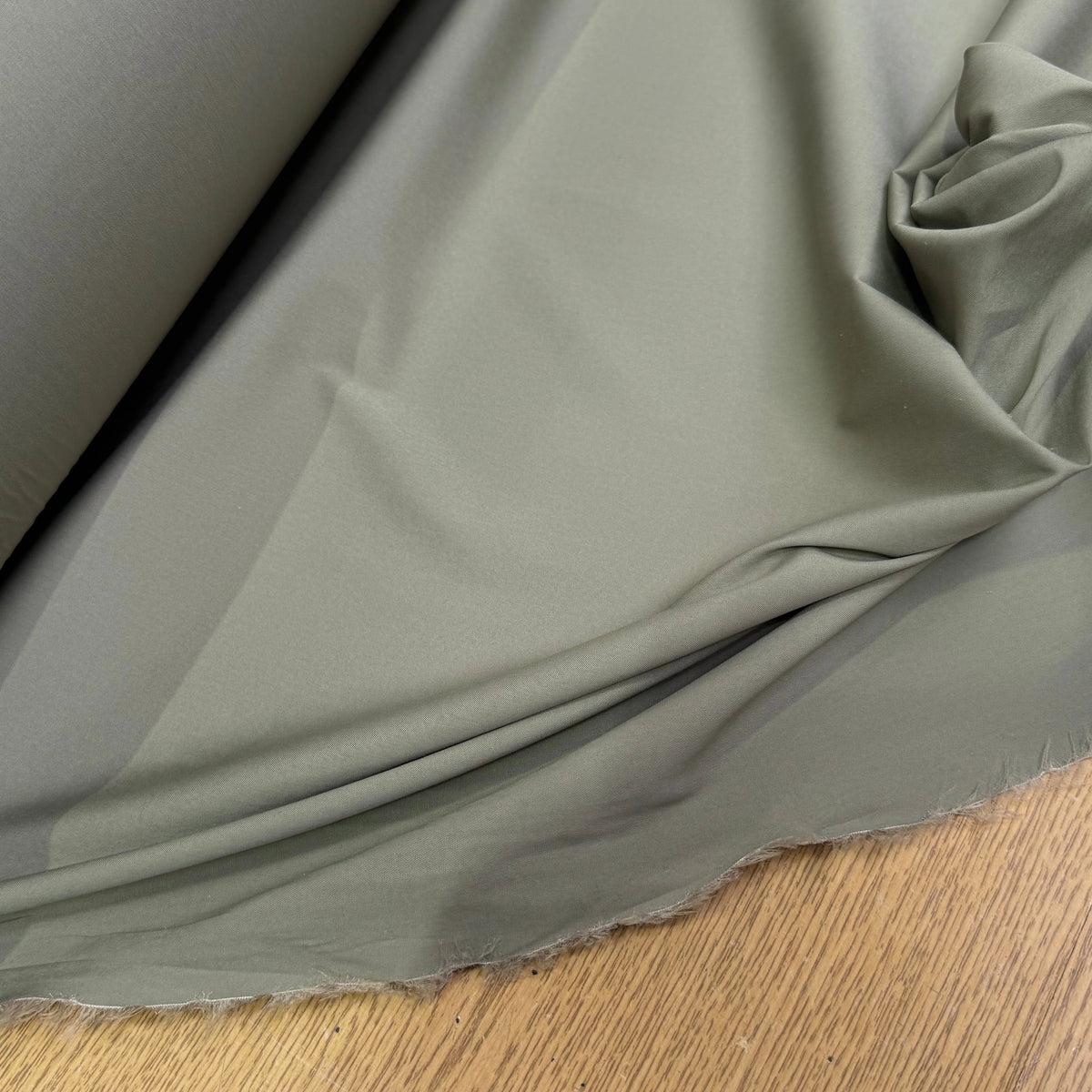 POPELINE DE COTON UNIE BEIGE KAKI STRETCH QUALITÉ COUTURE - My Little Coupon