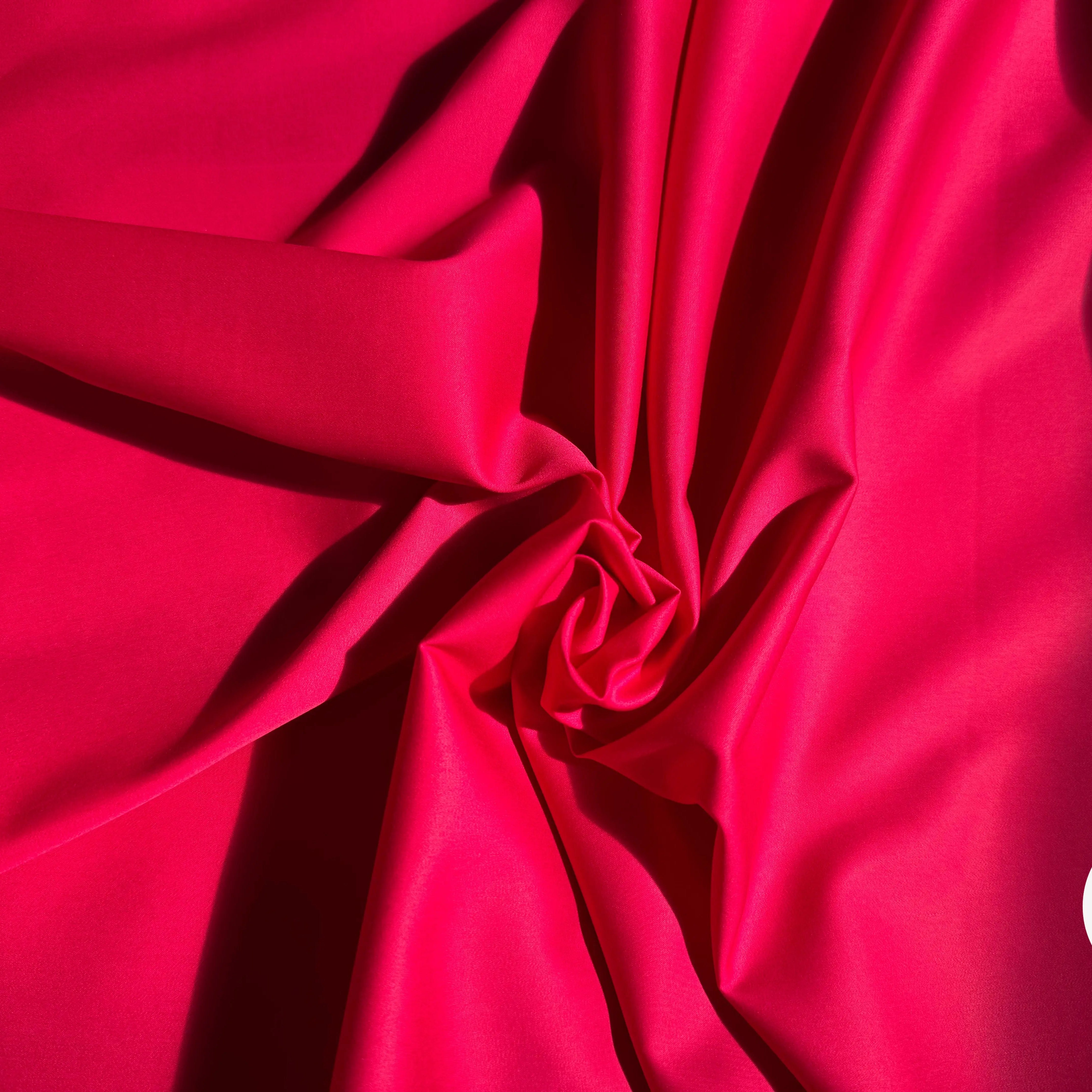 POPELINE DE COTON UNIE ROSE FUSHIA - My Little Coupon