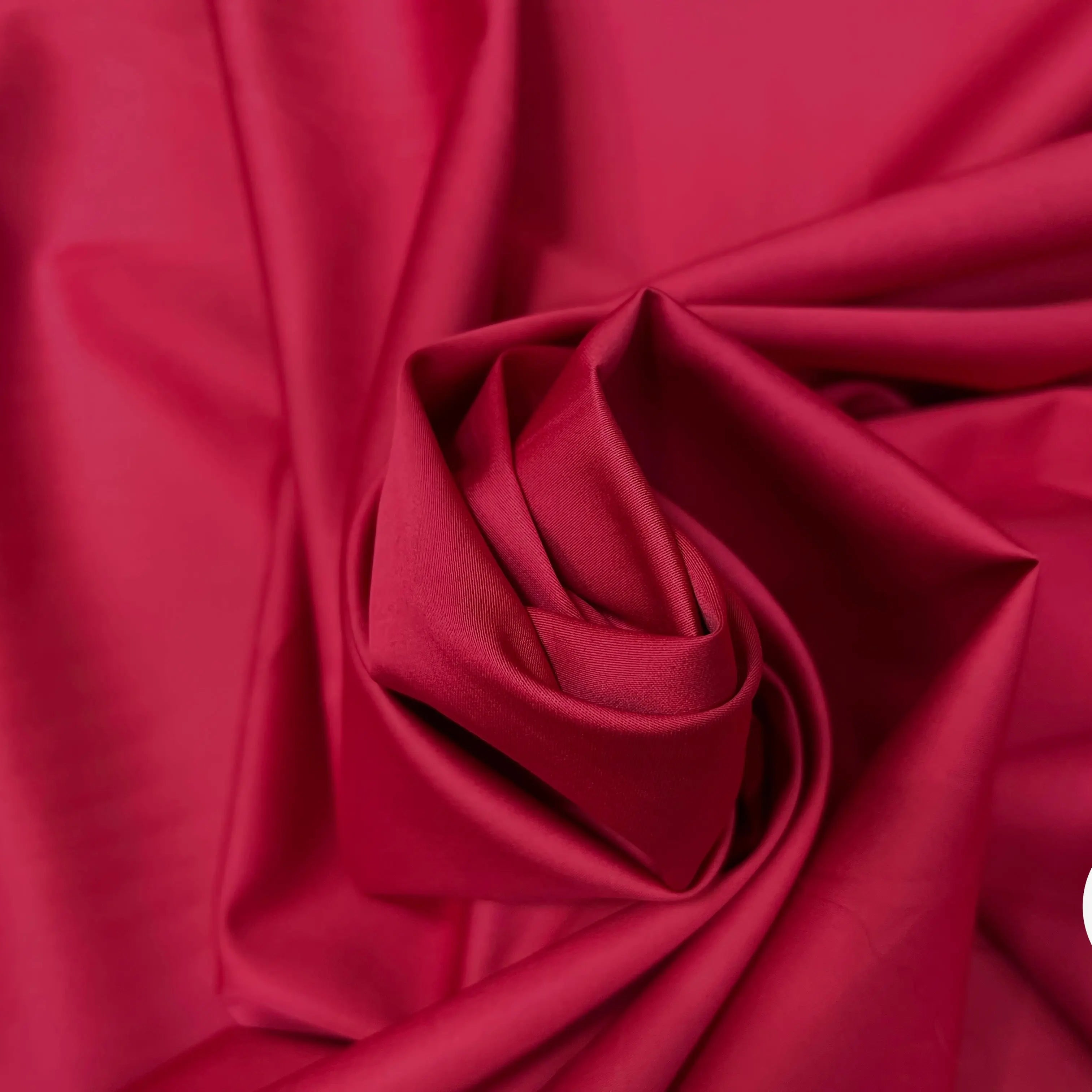 POPELINE DE COTON UNIE ROUGE CERISE ROSÉ - My Little Coupon