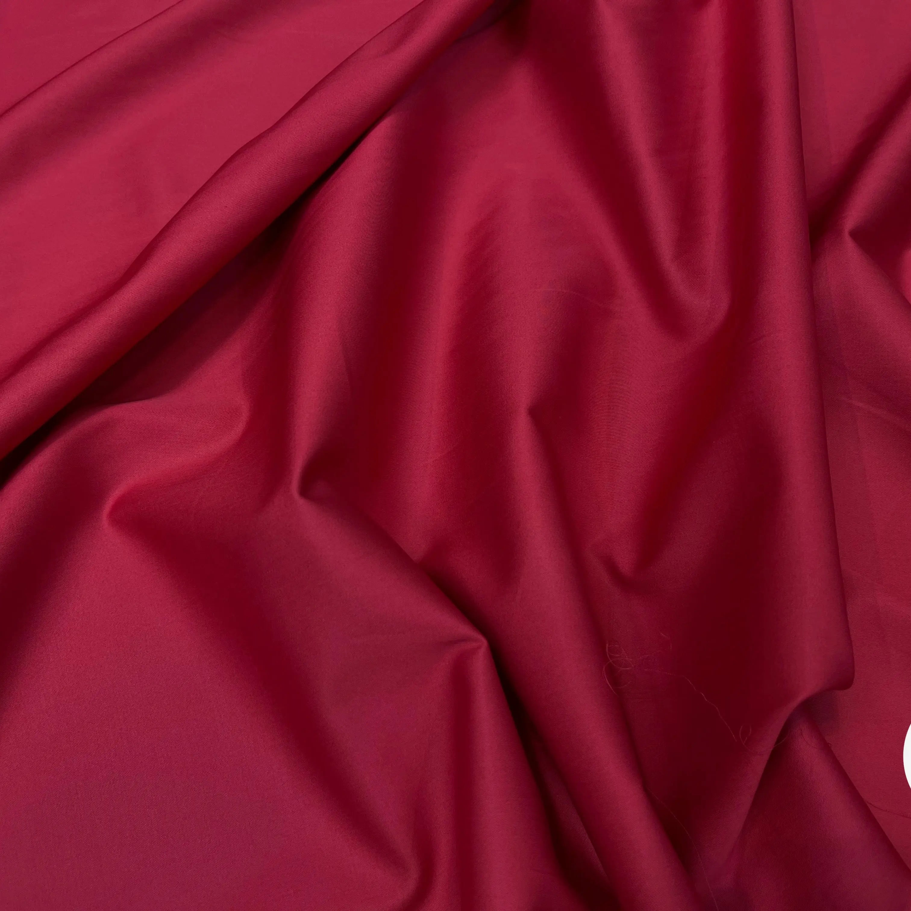 POPELINE DE COTON UNIE ROUGE CERISE ROSÉ - My Little Coupon