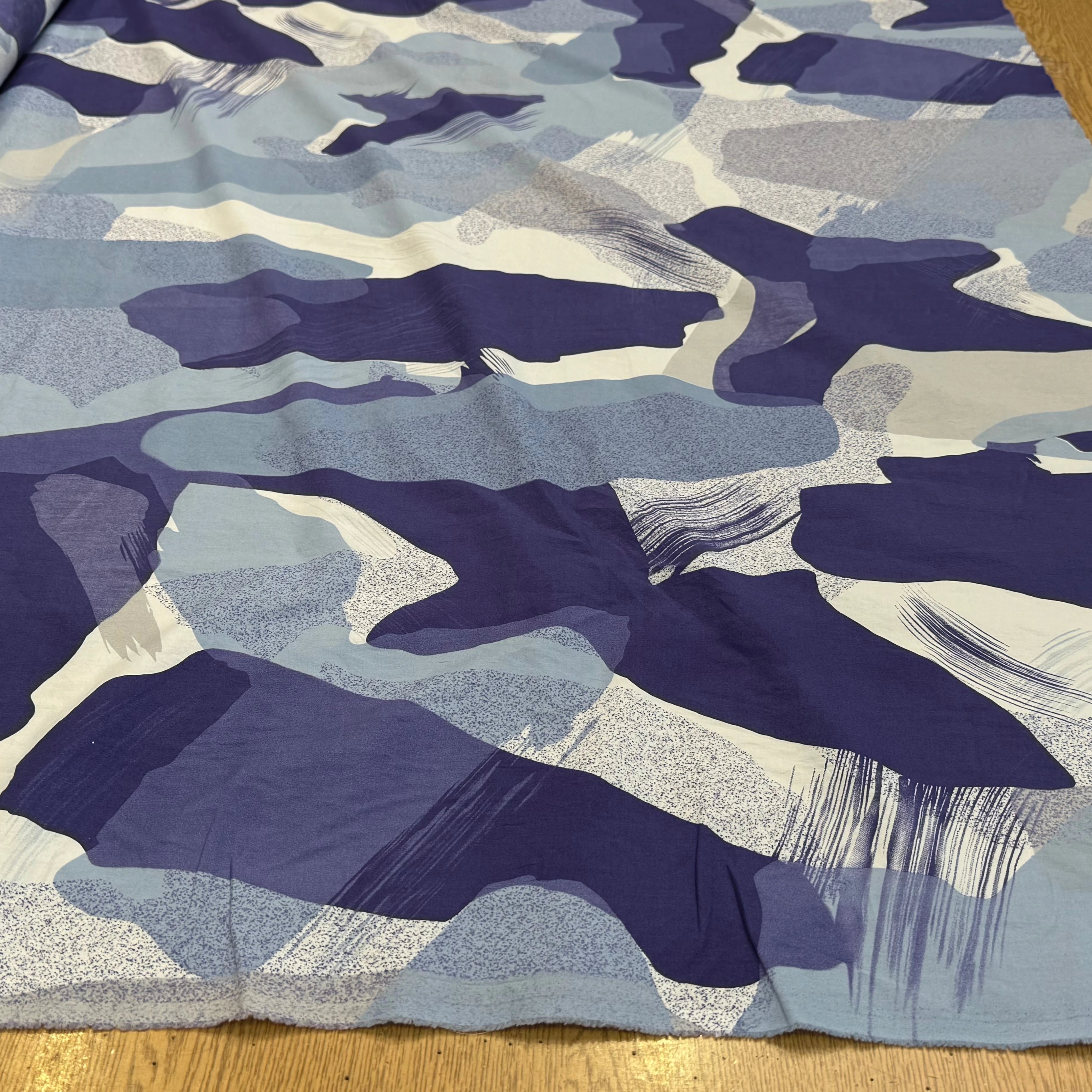 POPELINE DE COTON VAGUE D'OCÉAN - My Little Coupon