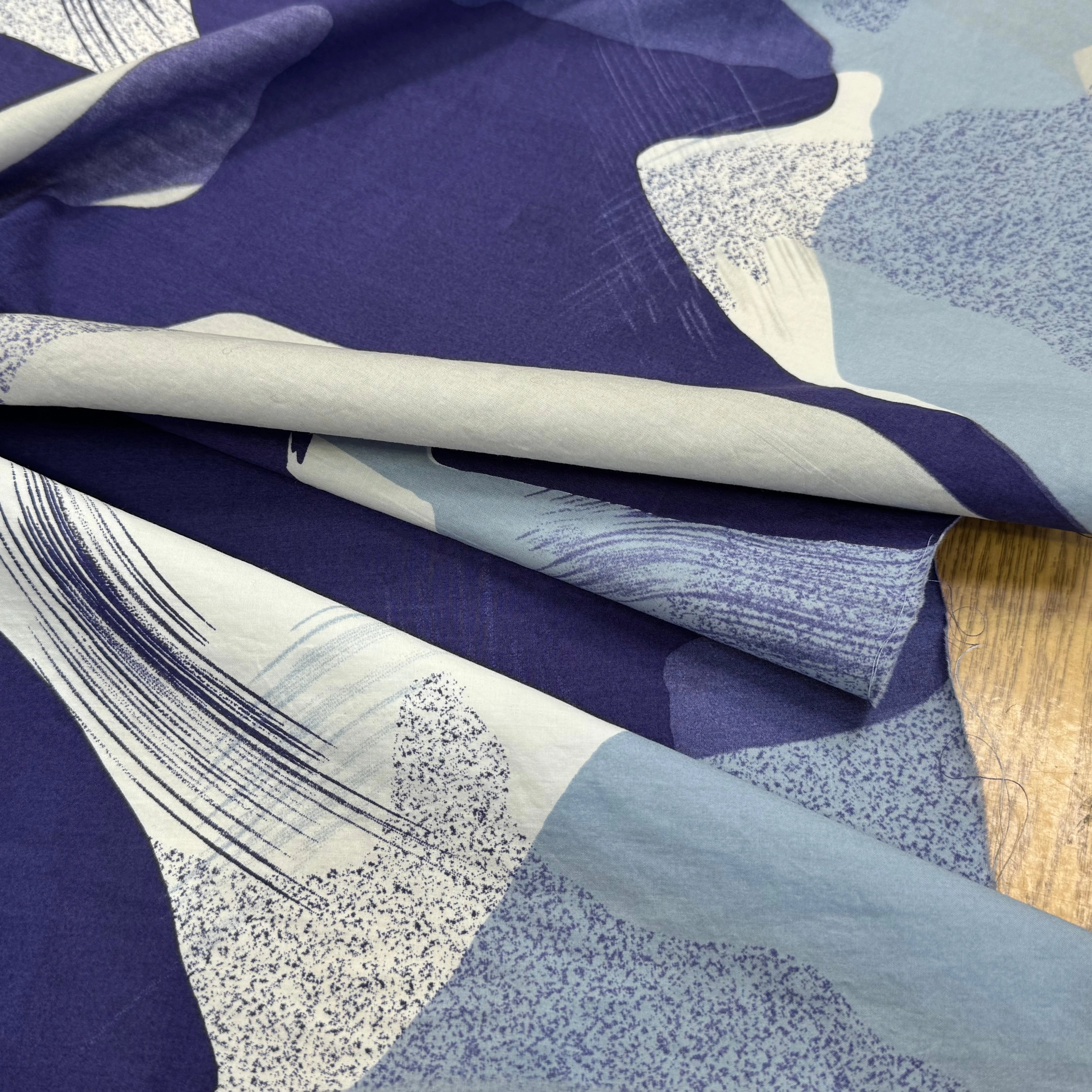 POPELINE DE COTON VAGUE D'OCÉAN - My Little Coupon