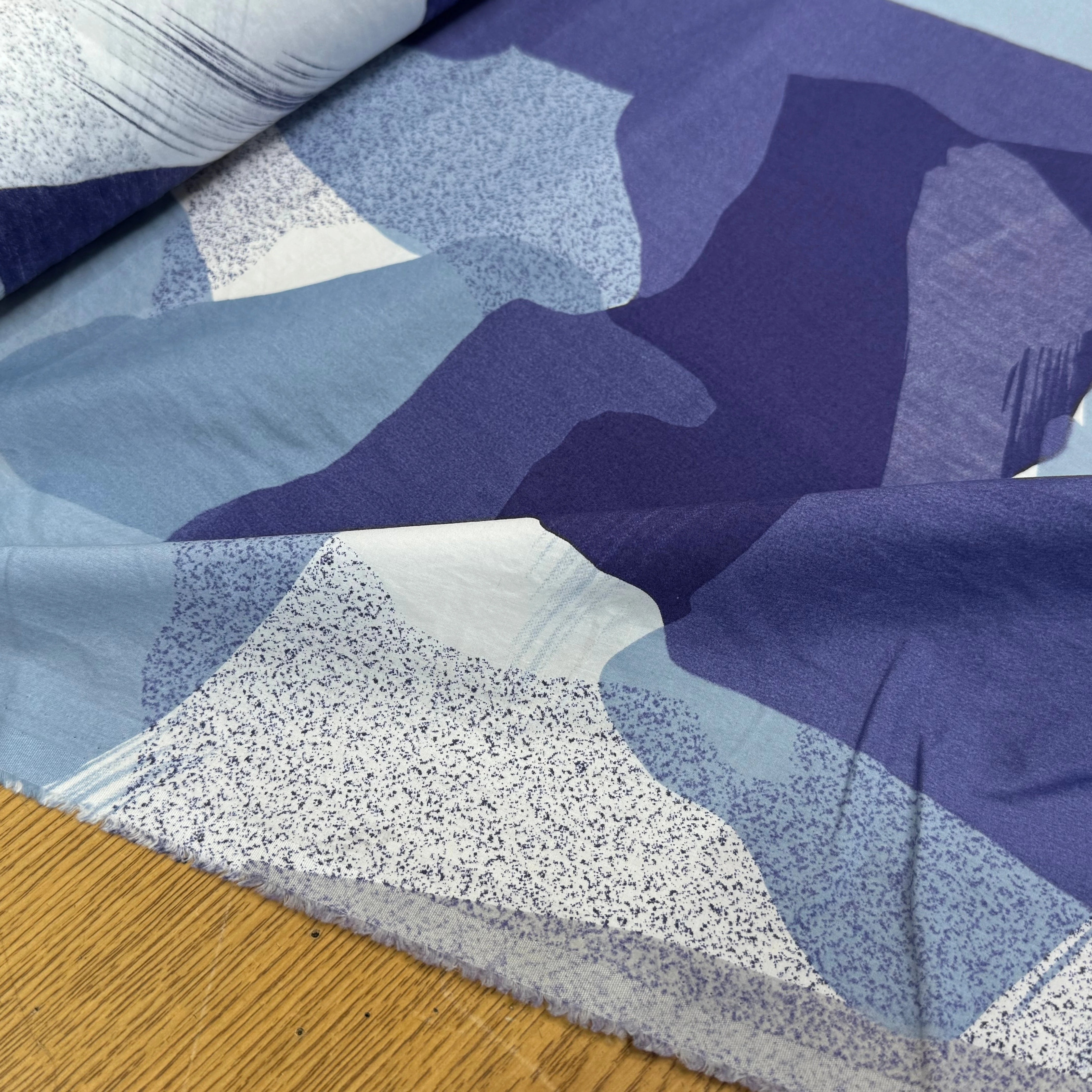 POPELINE DE COTON VAGUE D'OCÉAN - My Little Coupon