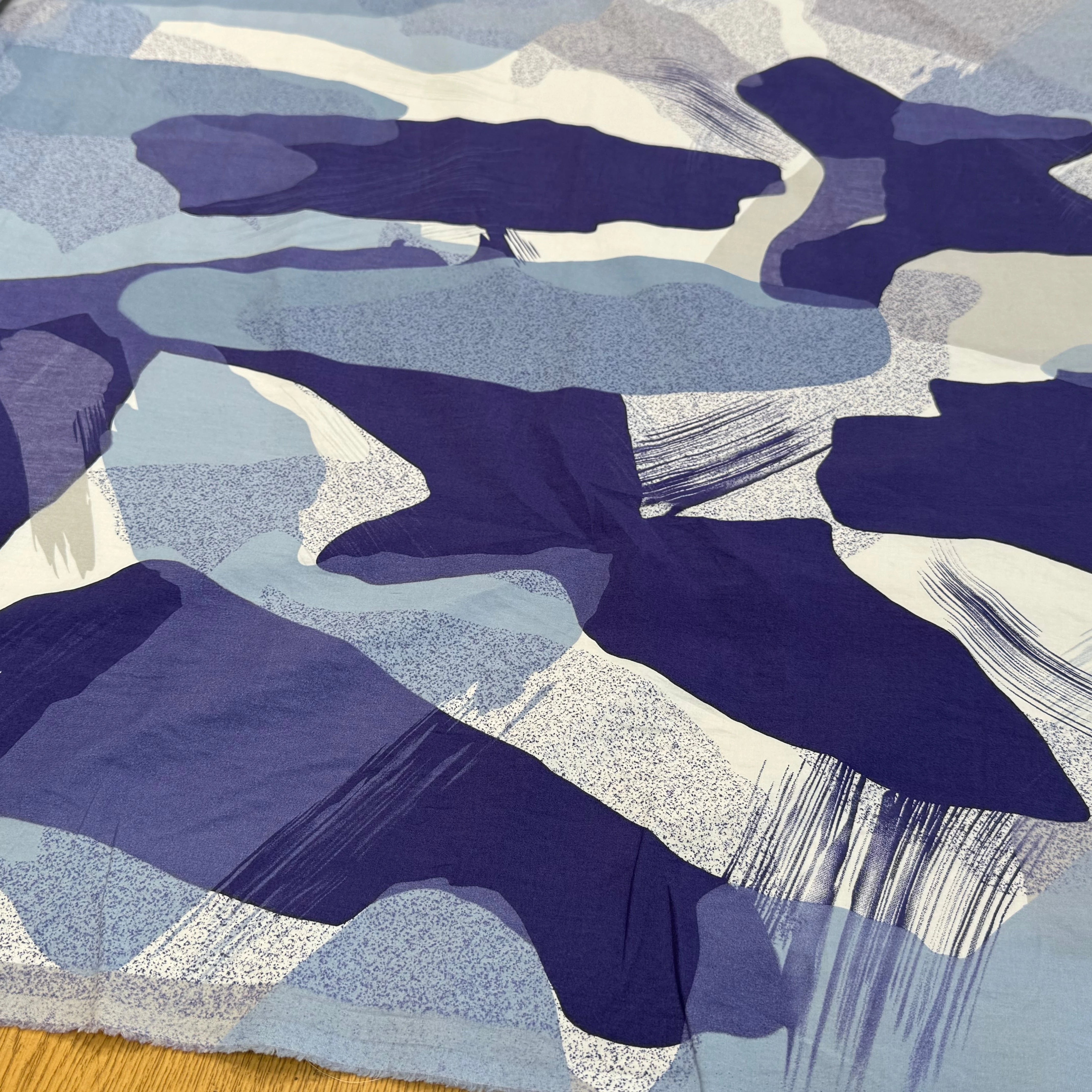 POPELINE DE COTON VAGUE D'OCÉAN - My Little Coupon