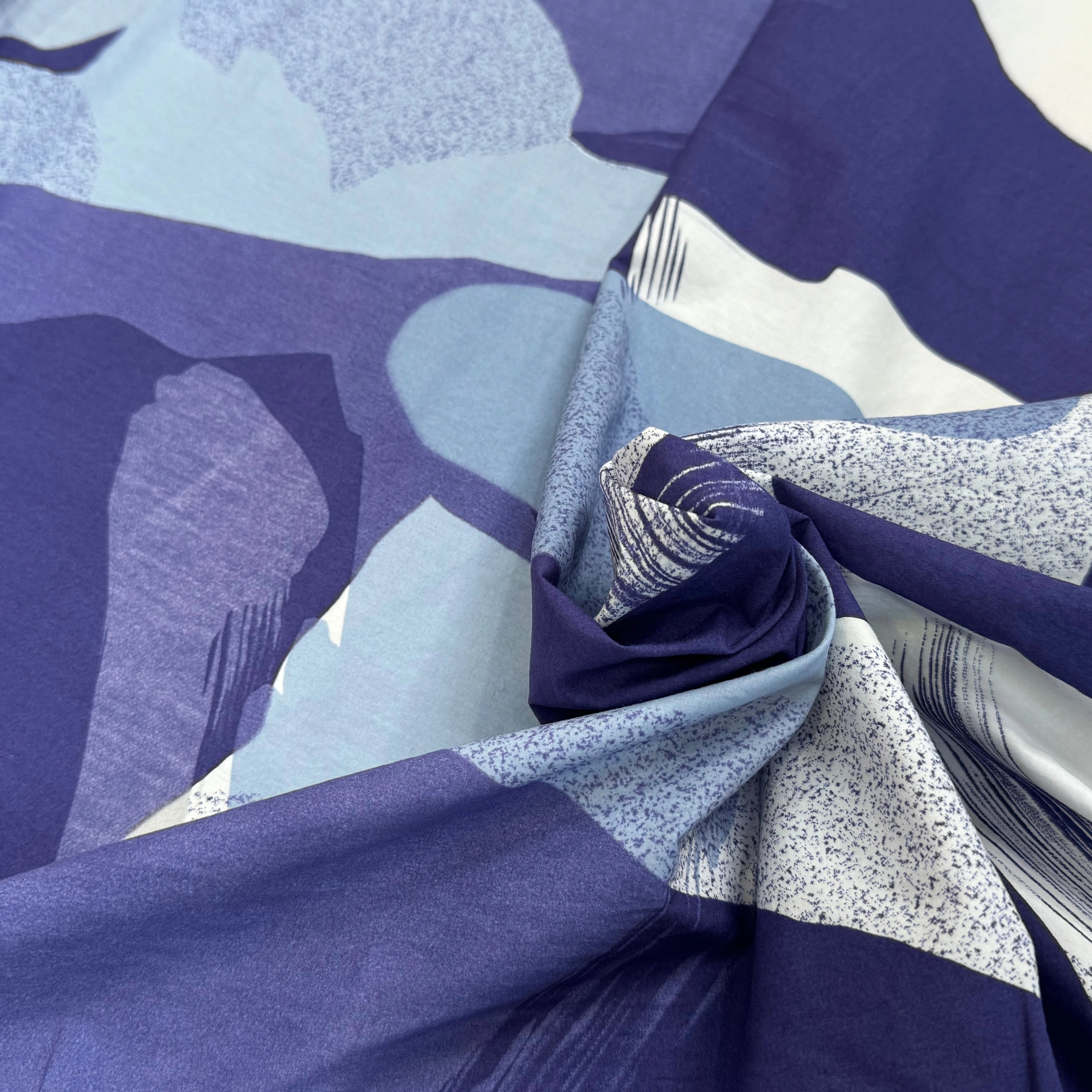 POPELINE DE COTON VAGUE D'OCÉAN - My Little Coupon