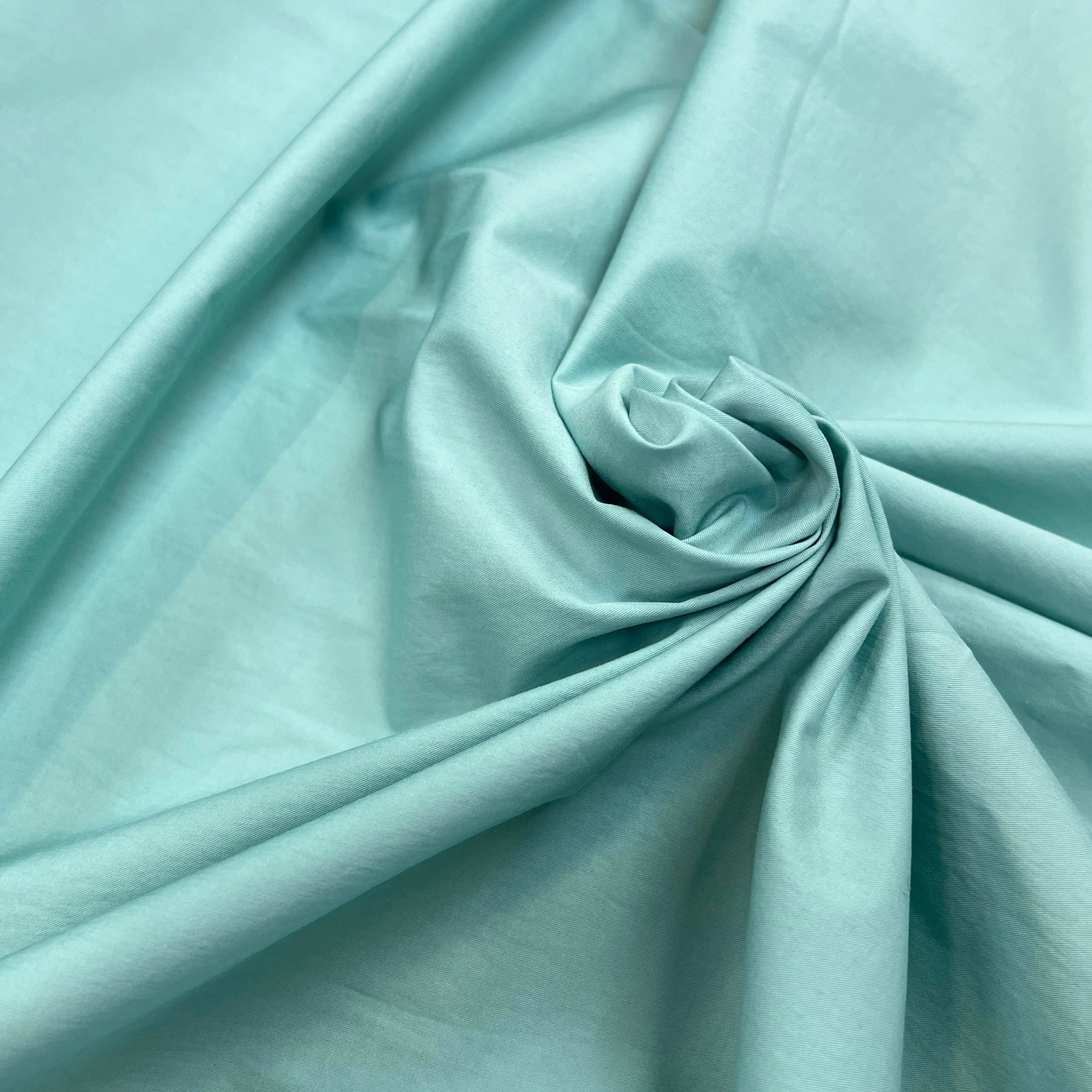 POPELINE DE COTON VERT D'EAU 145CM - My Little Coupon