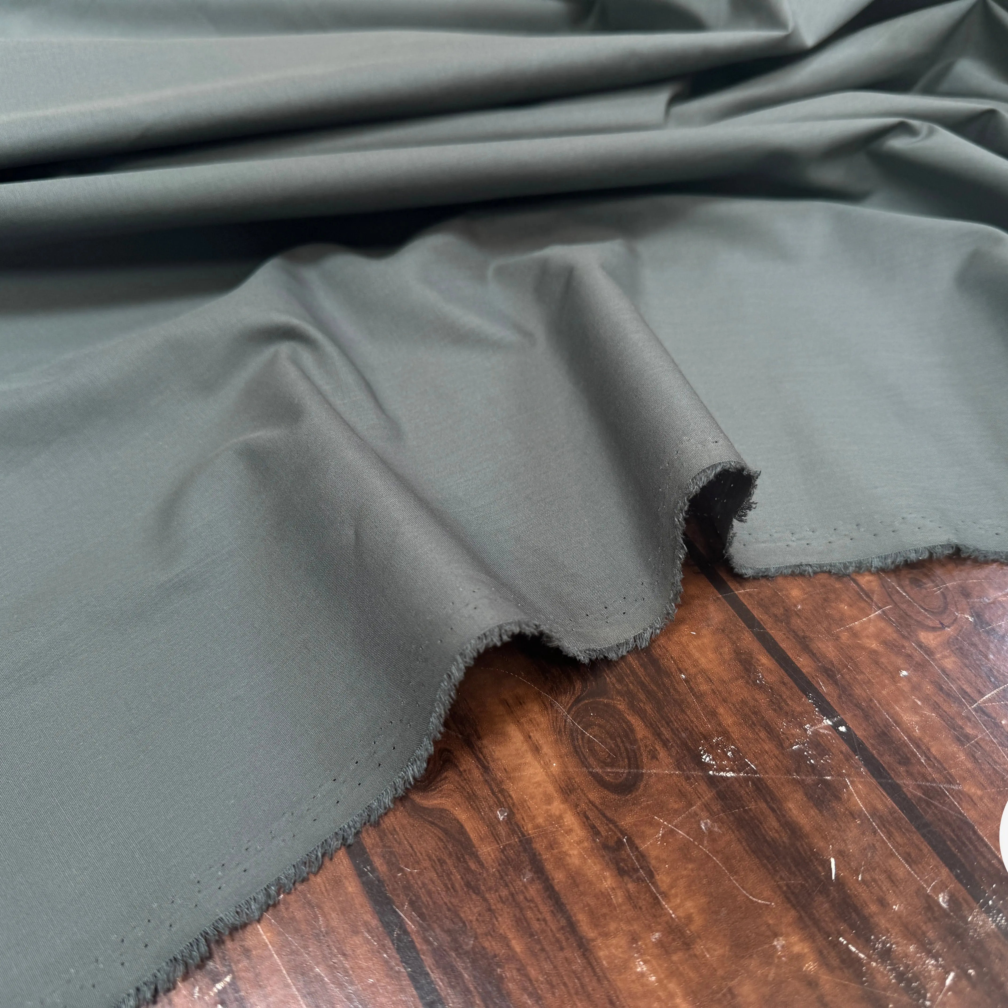 POPELINE DE COTON VERT STACK - My Little Coupon