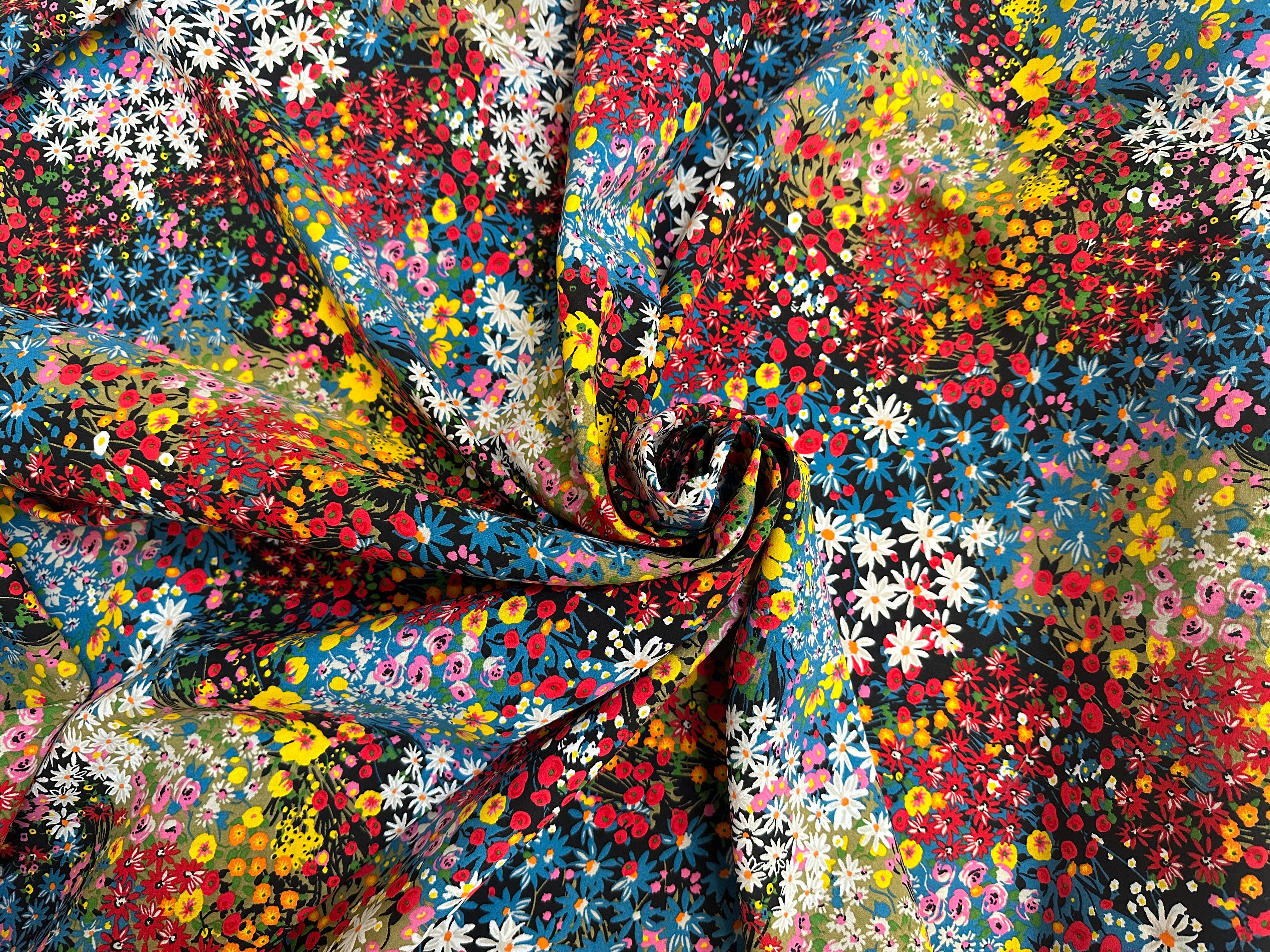 POPELINE DE VISCOSE ALICIA NOIR OEKO-TEX - My Little Coupon
