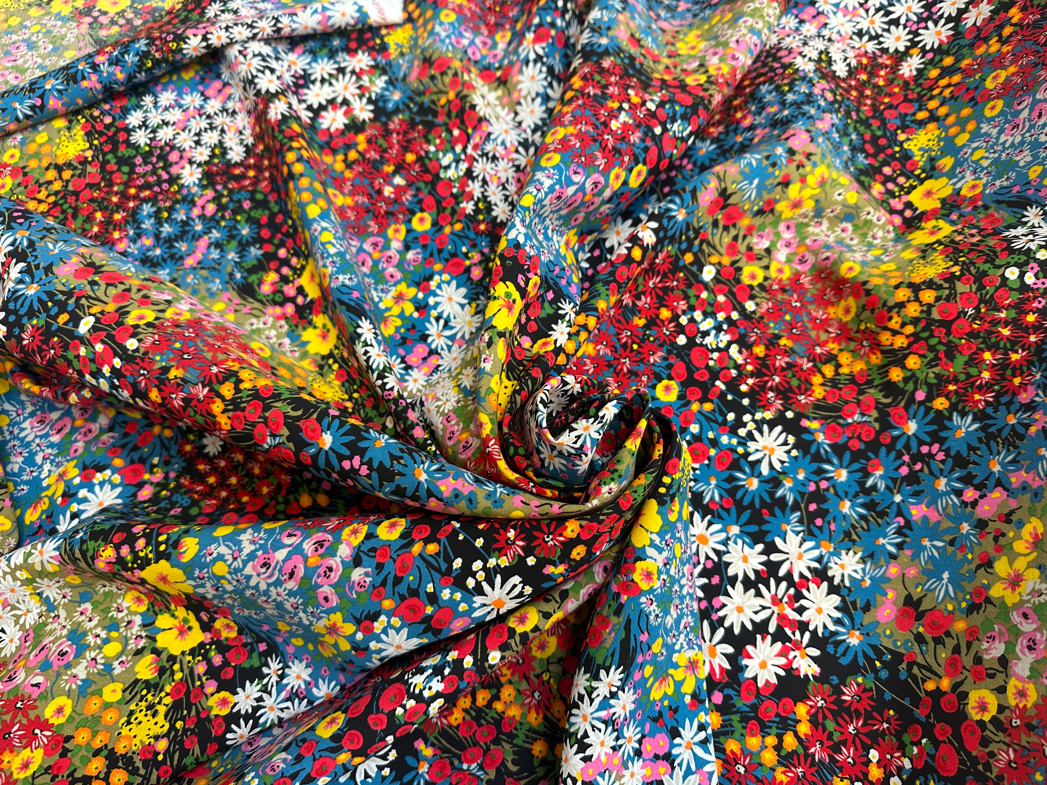 POPELINE DE VISCOSE ALICIA NOIR OEKO-TEX - My Little Coupon