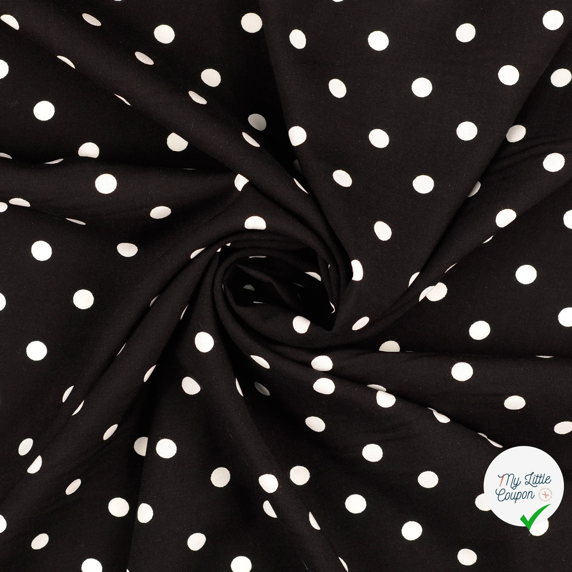 POPELINE DE VISCOSE NOIR - My Little Coupon
