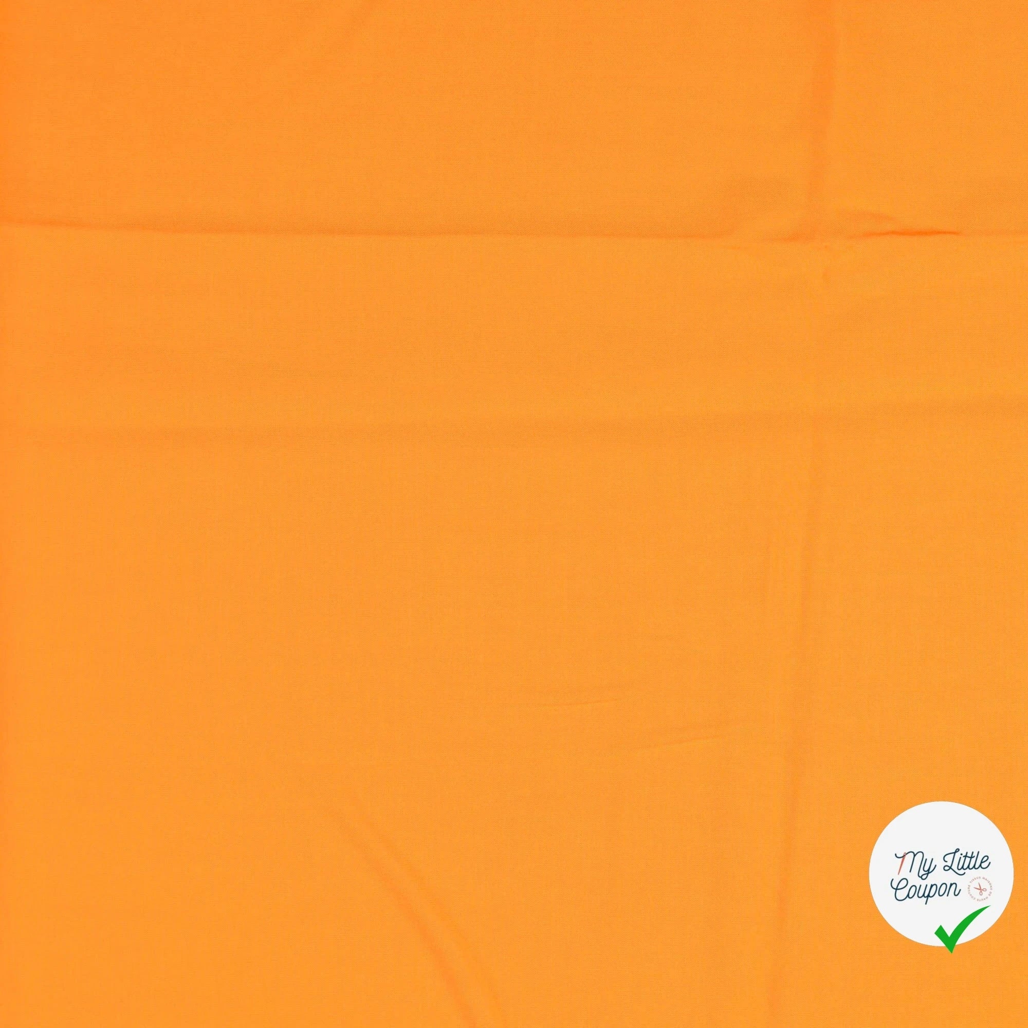 POPELINE DE VISCOSE UNICOLORE ORANGE - My Little Coupon