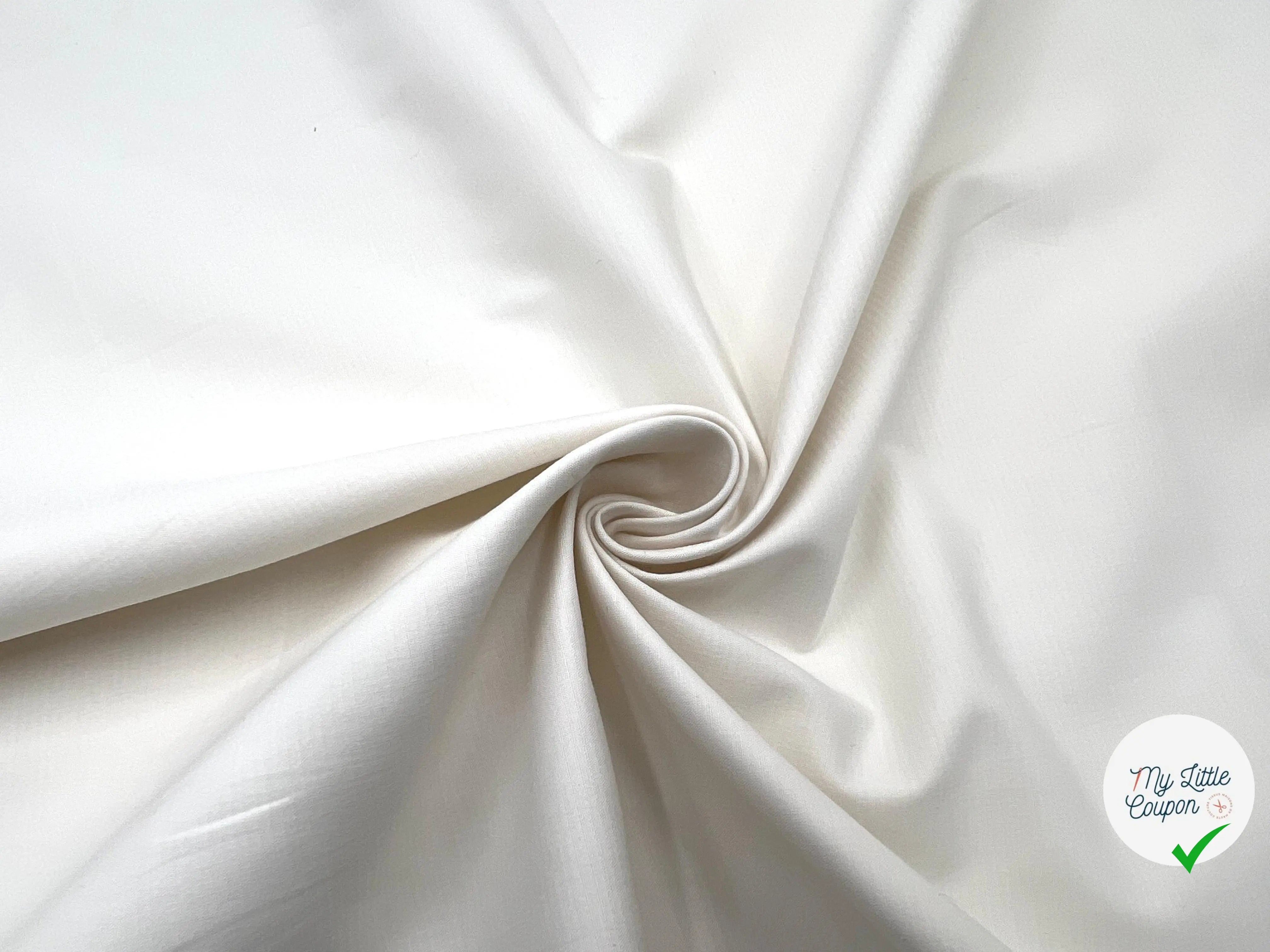 POPELINE DOUBLE ÉTOFFE BLANC CASSÉ - My Little Coupon - tissu - coudre