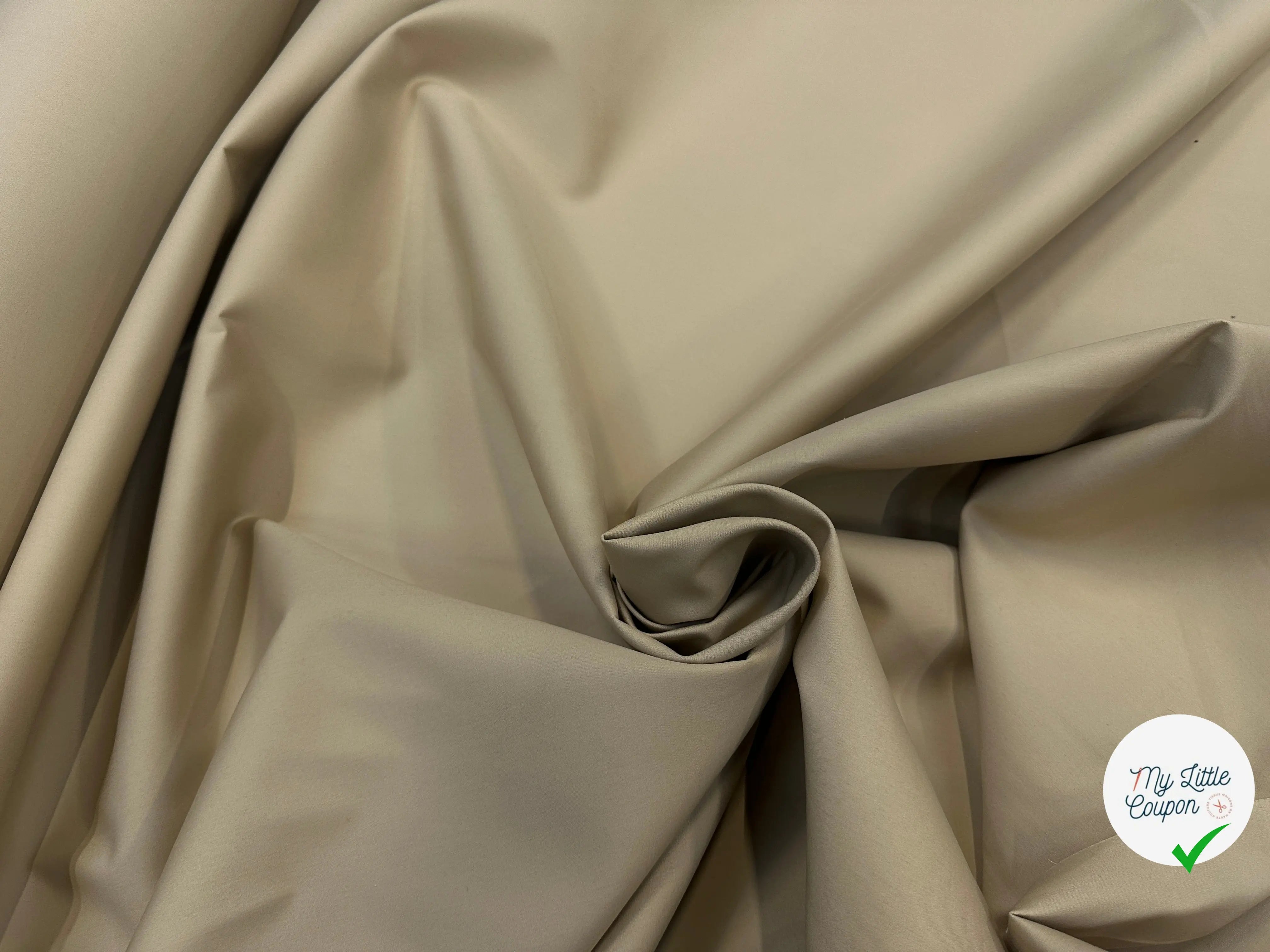 POPELINE DOUBLE ÉTOFFE SABLE - My Little Coupon
