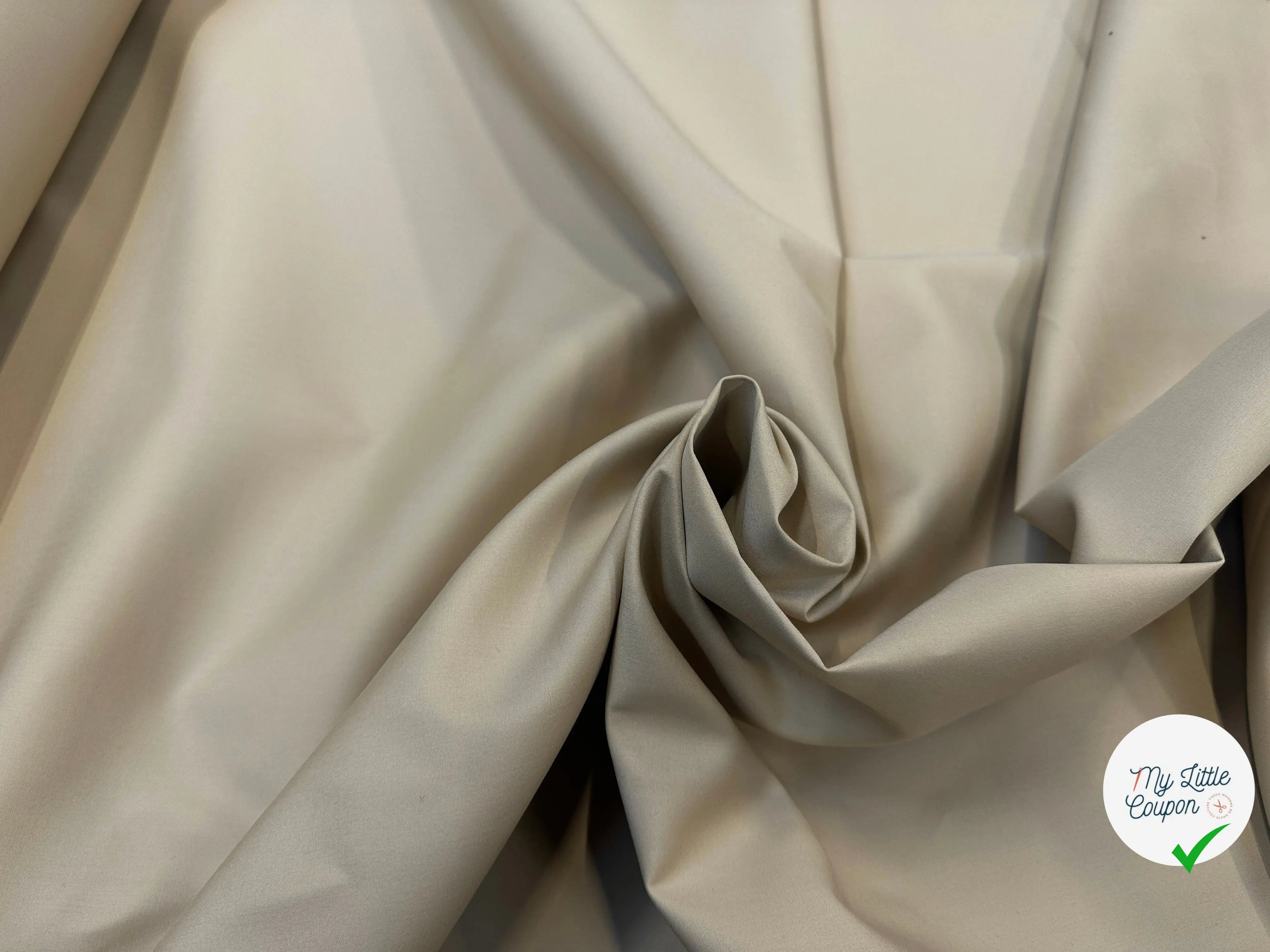 POPELINE DOUBLE ÉTOFFE SABLE - My Little Coupon
