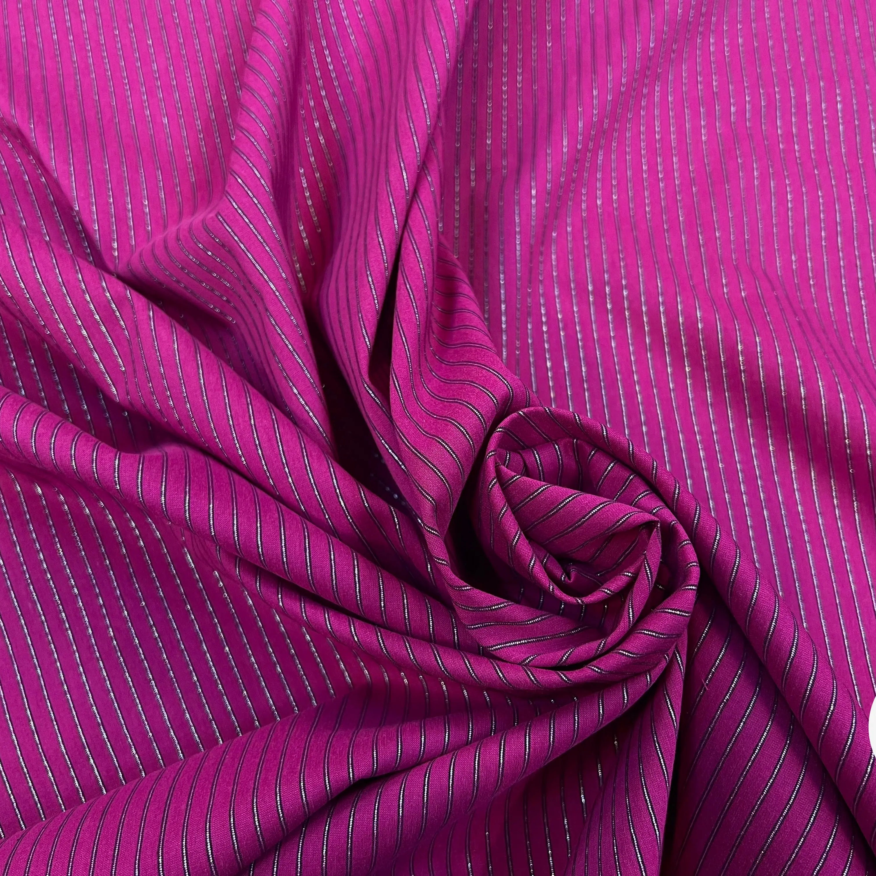 POPELINE FINE MÉLANGÉE STRETCH FINES RAYURES MSO