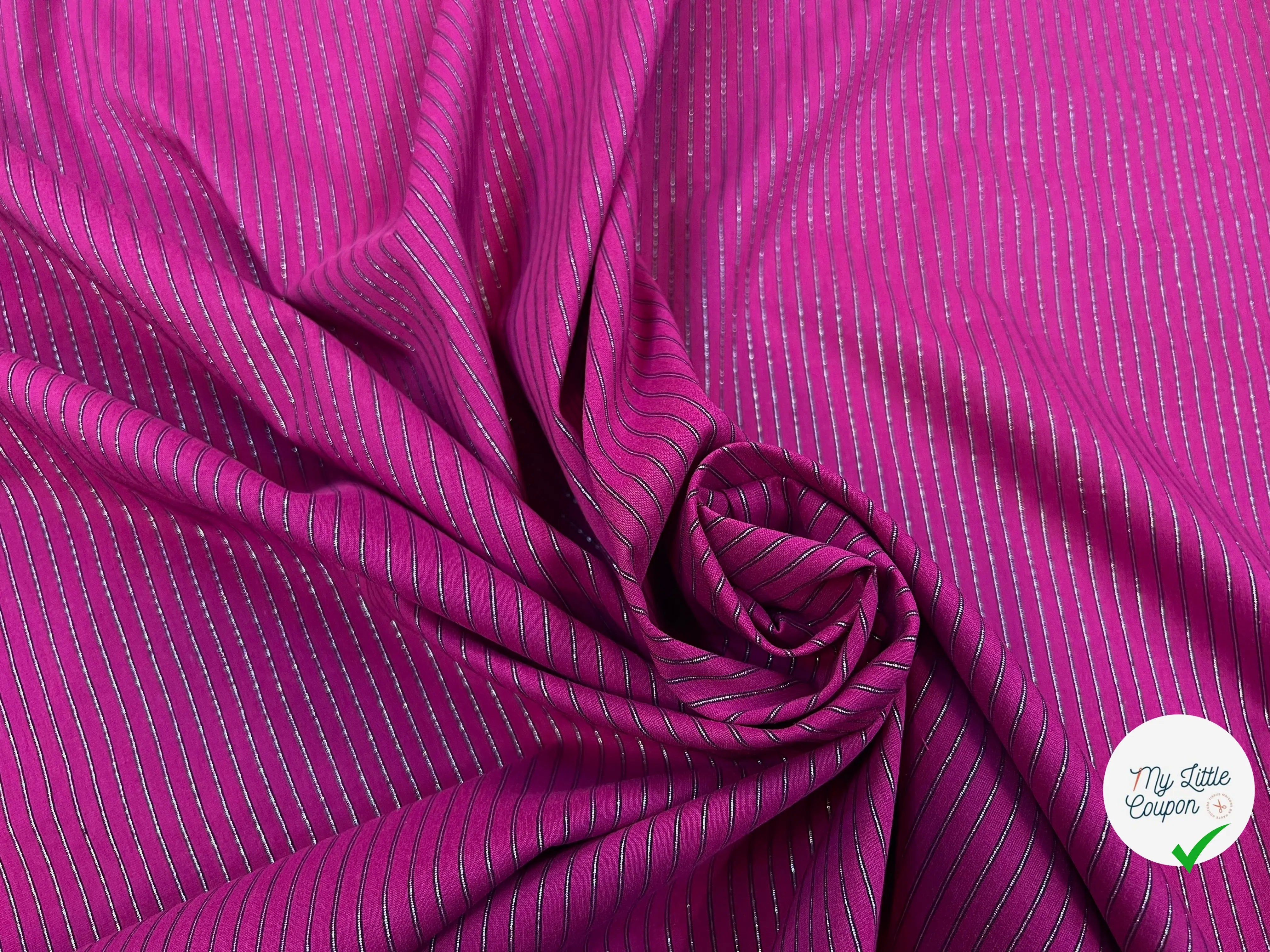 POPELINE FINE MÉLANGÉE STRETCH FINES RAYURES MSO