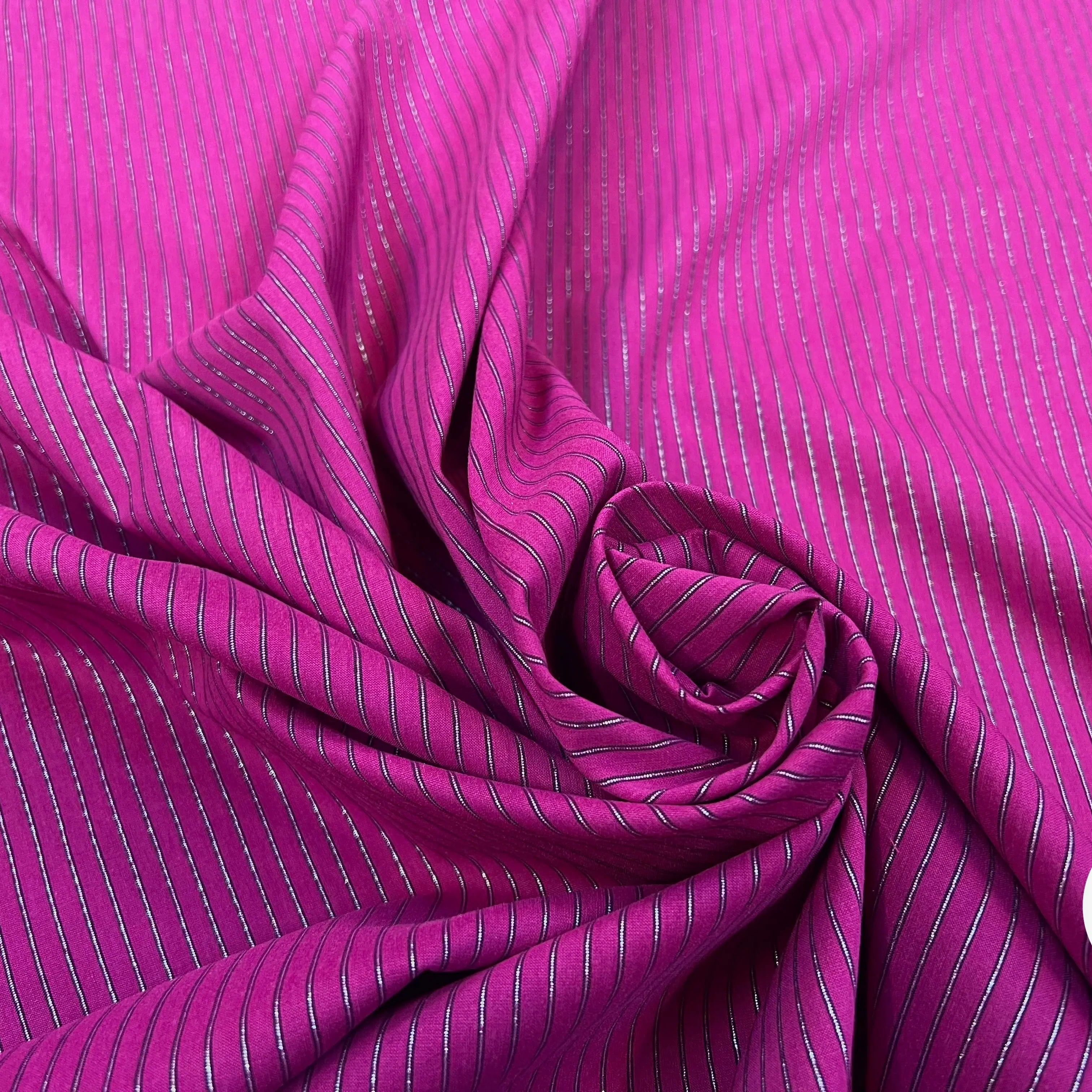 POPELINE FINE MÉLANGÉE STRETCH FINES RAYURES MSO