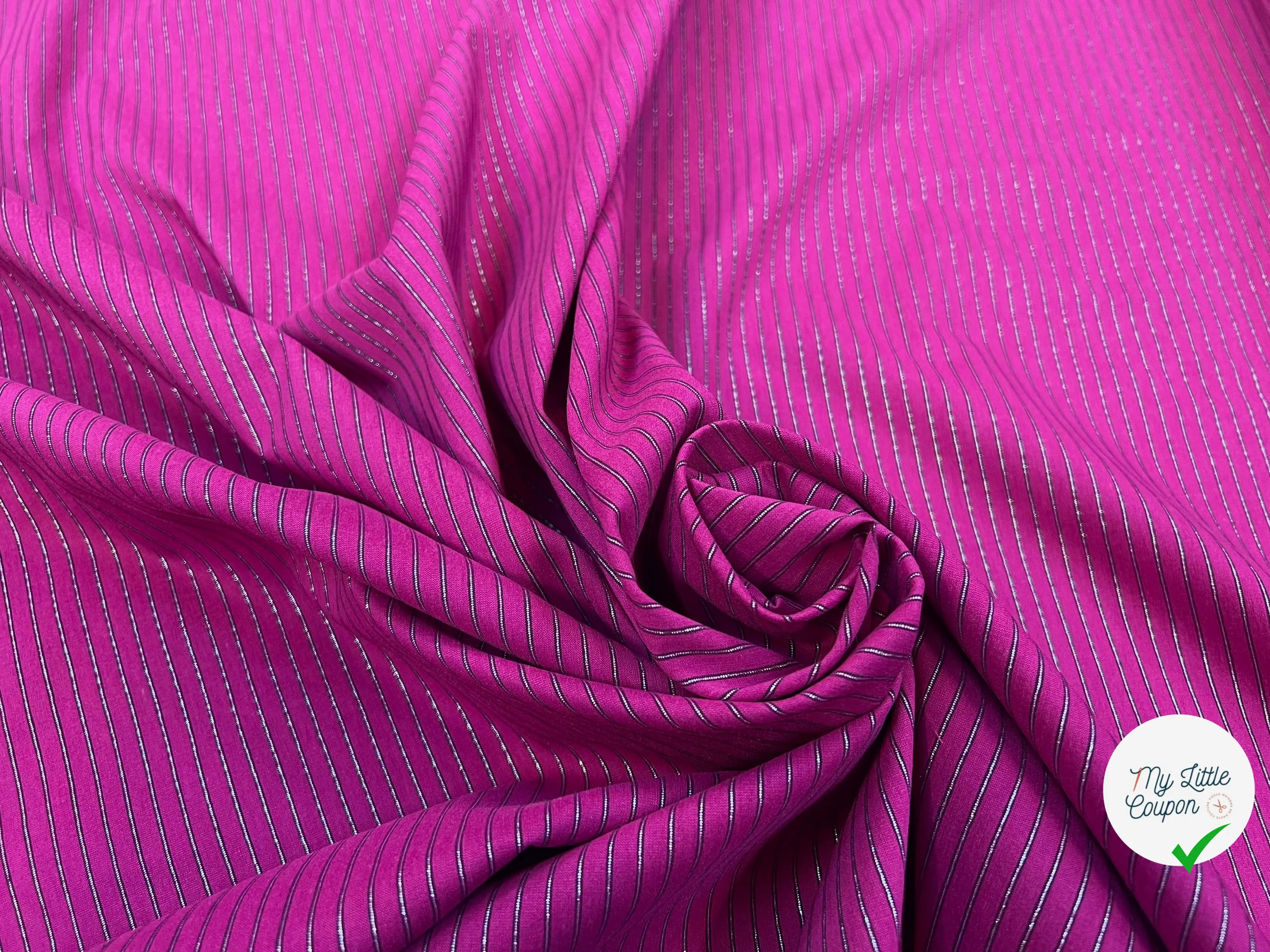 POPELINE FINE MÉLANGÉE STRETCH FINES RAYURES MSO