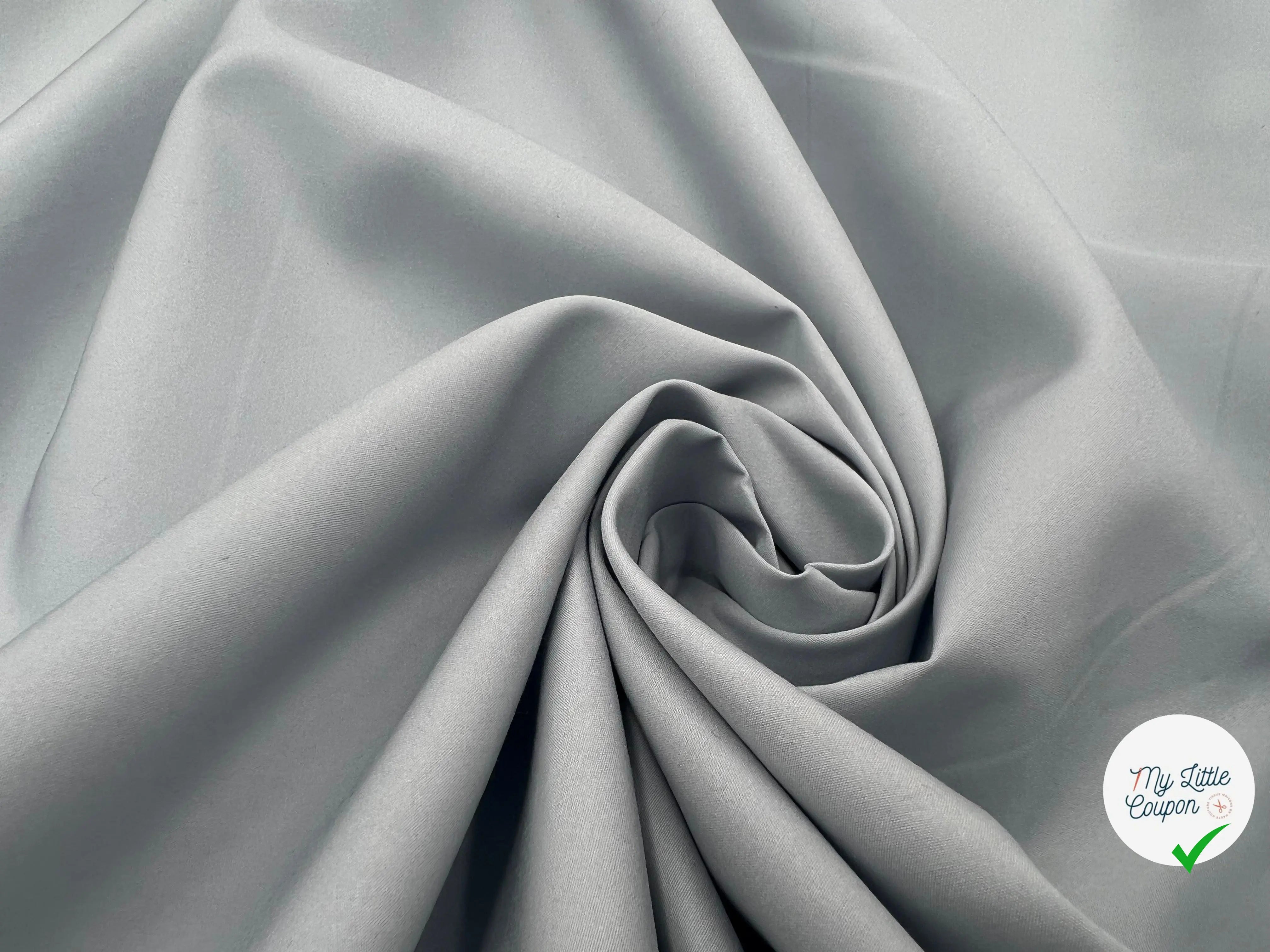 POPELINE JAPON GRIS CLAIR - My Little Coupon - tissu - coudre