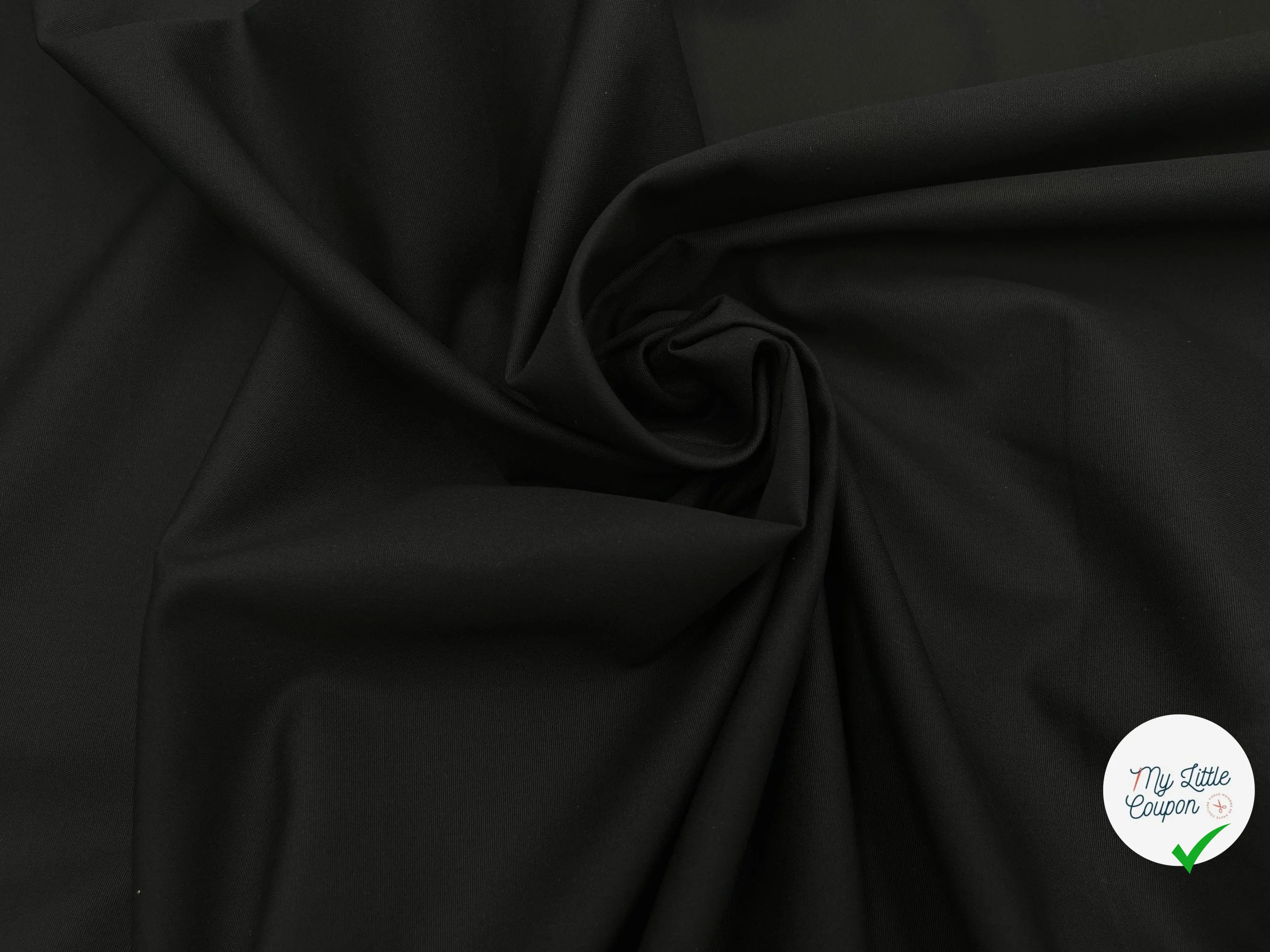 POPELINE LOURDE QUALITĂ JAPON BLACK - My Little Coupon - tissu - coudre