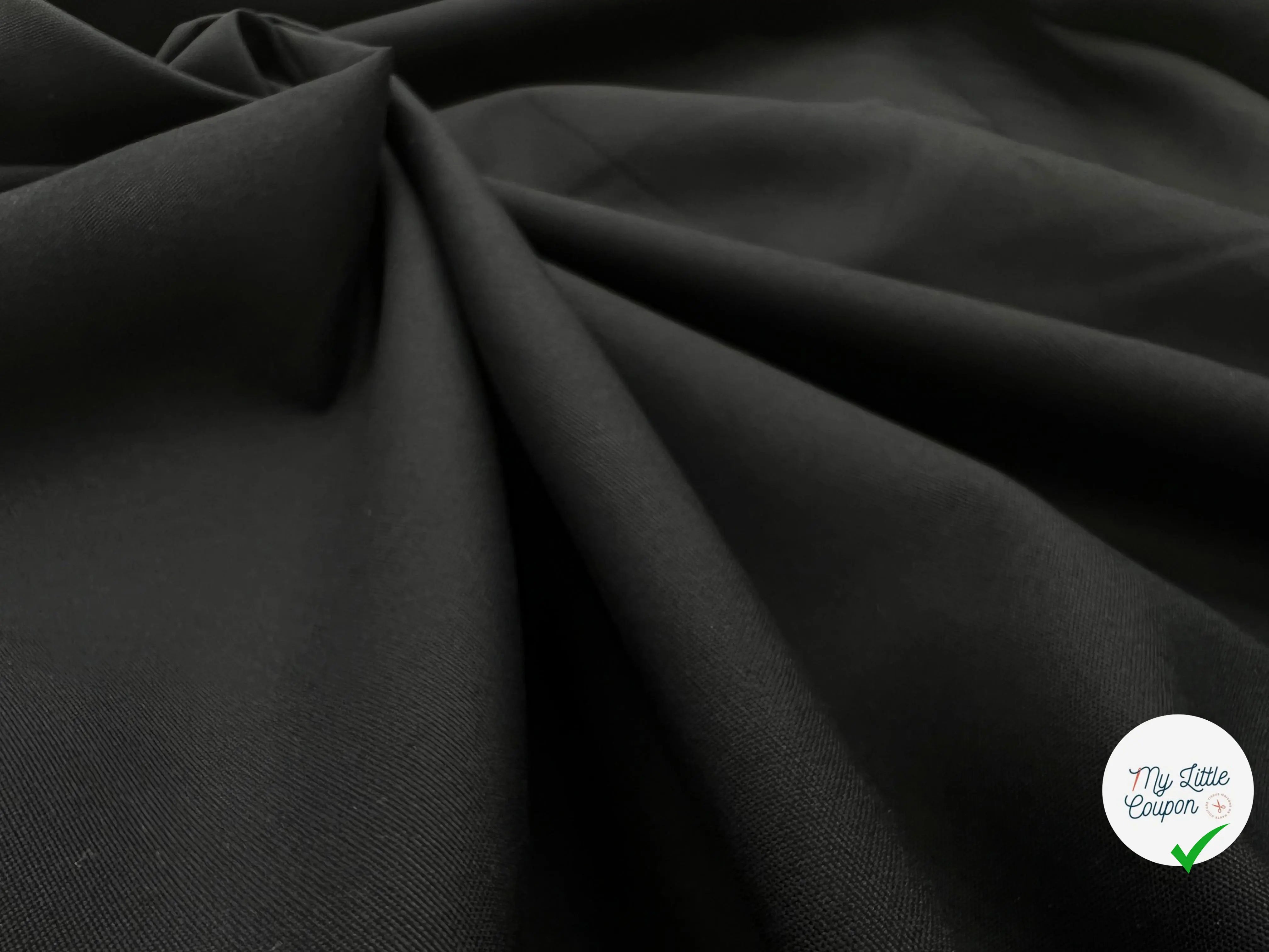 POPELINE LOURDE QUALITĂ JAPON BLACK - My Little Coupon - tissu - coudre