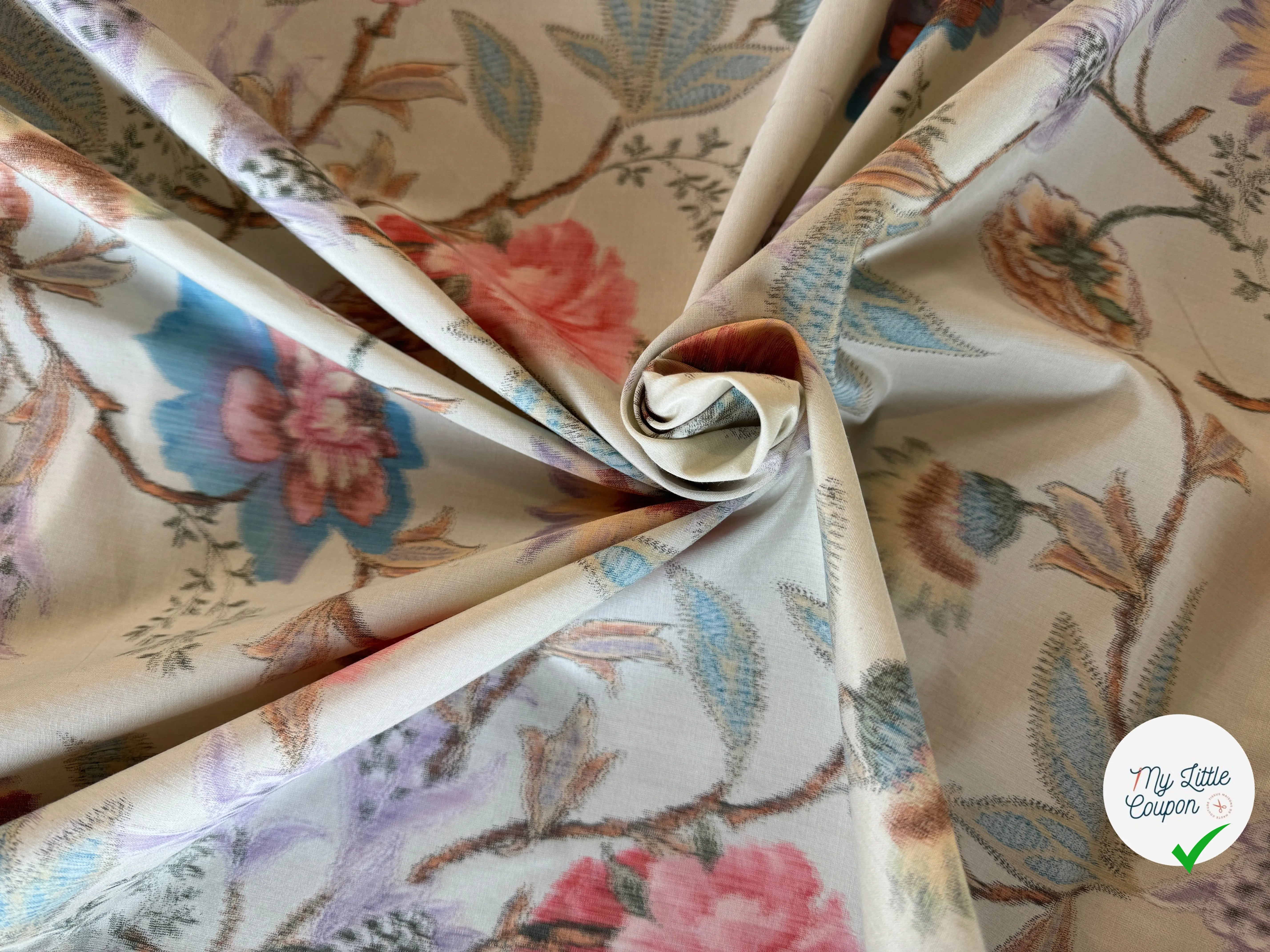 POPELINE OFFICINA FIORI ASTRATTI - My Little Coupon