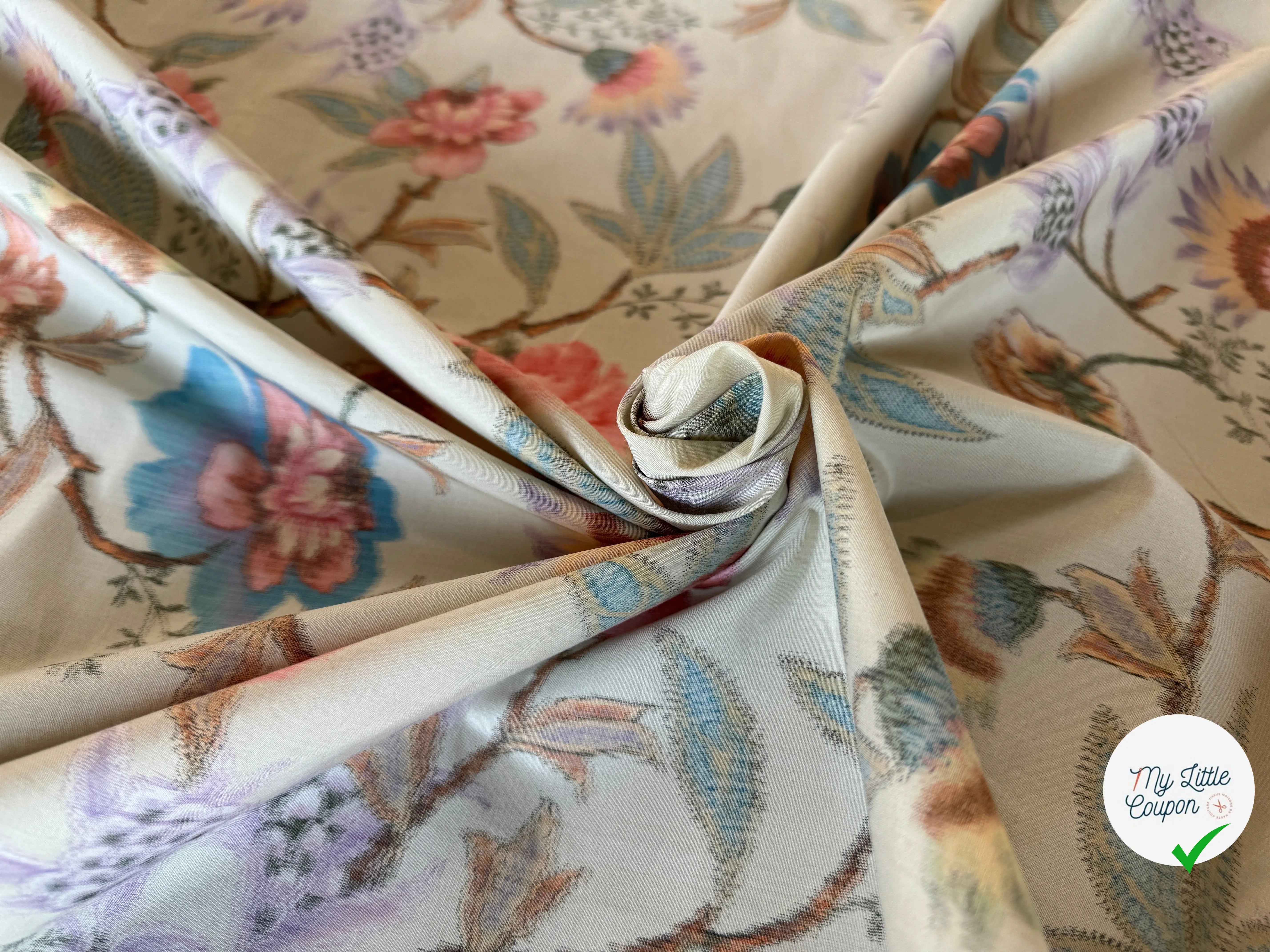 POPELINE OFFICINA FIORI ASTRATTI - My Little Coupon