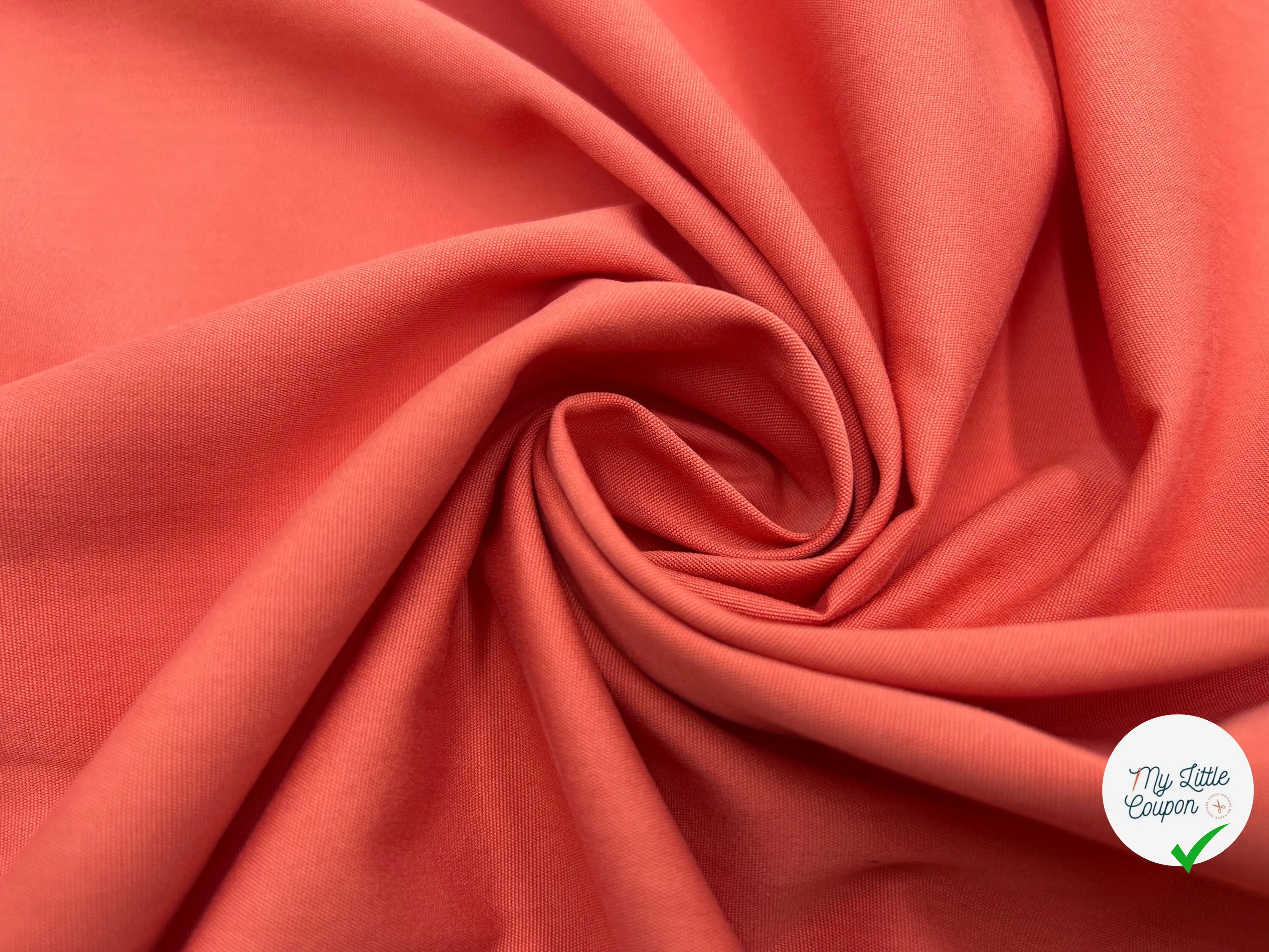 POPELINE ORANGÉE LOURDE FINITION SPORTSWEAR - My Little Coupon - tissu - coudre