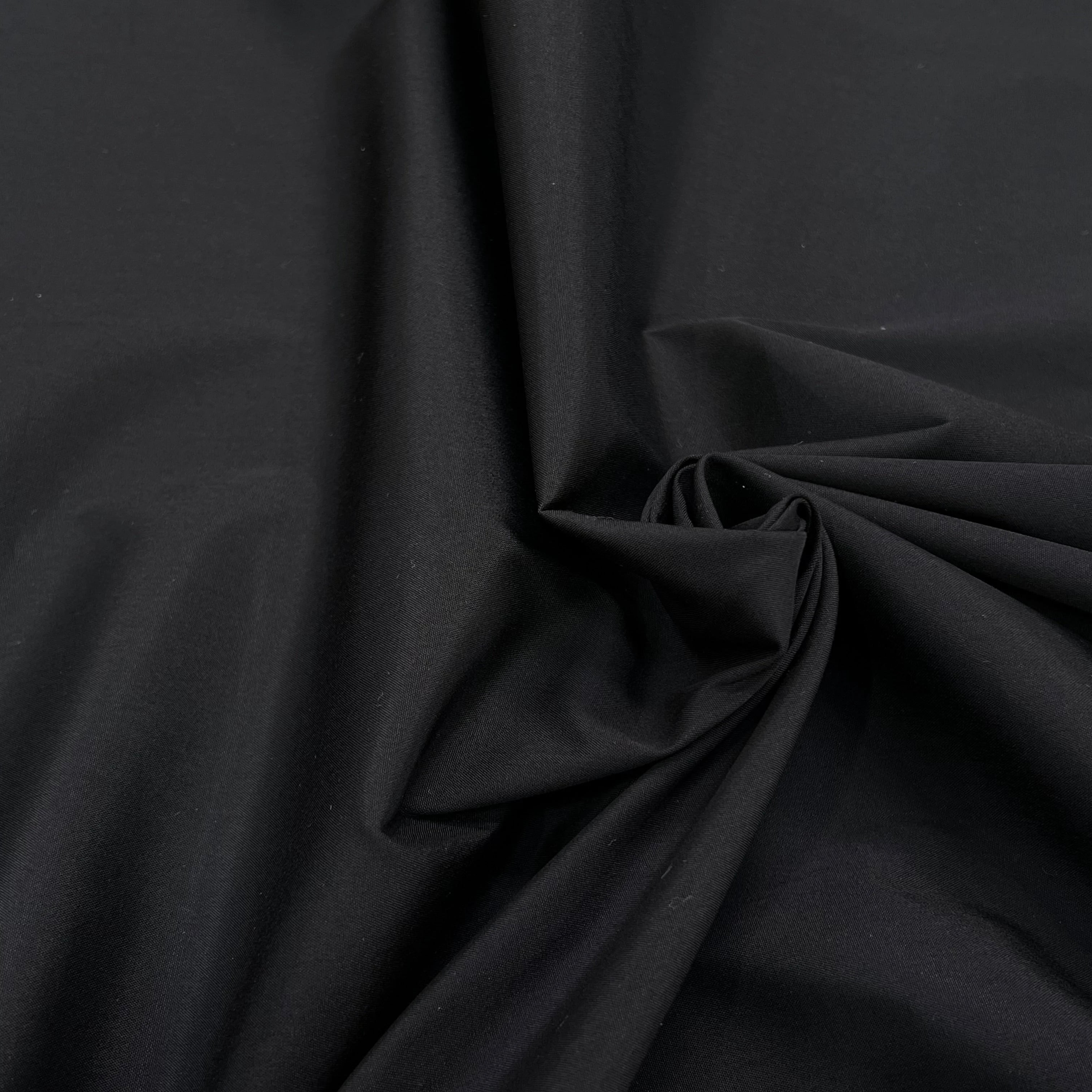 POPELINE PLYCOTON TRÈS STRETCH CRAQUANTE NOIR - My Little Coupon