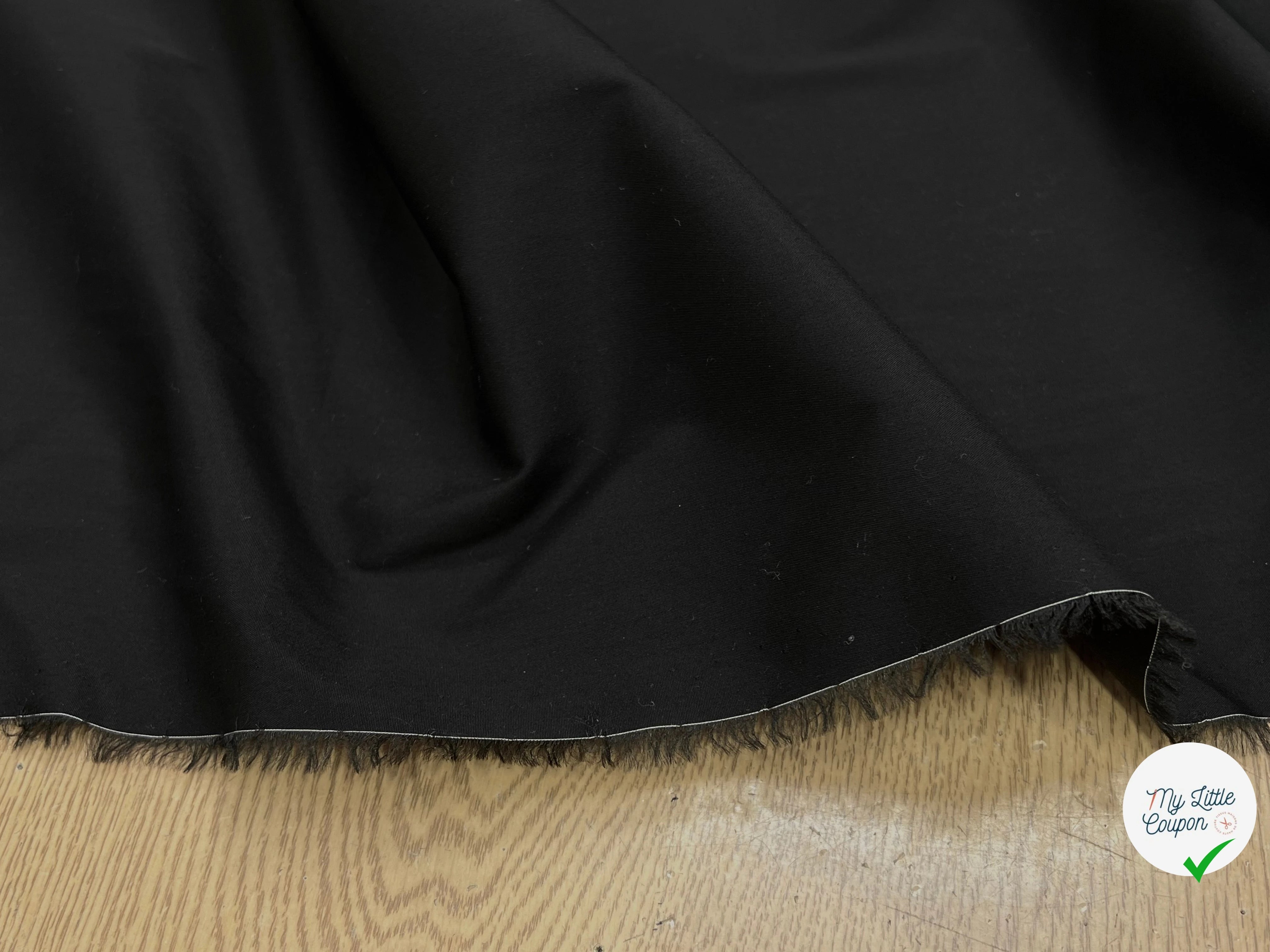 POPELINE PLYCOTON TRÈS STRETCH CRAQUANTE NOIR - My Little Coupon