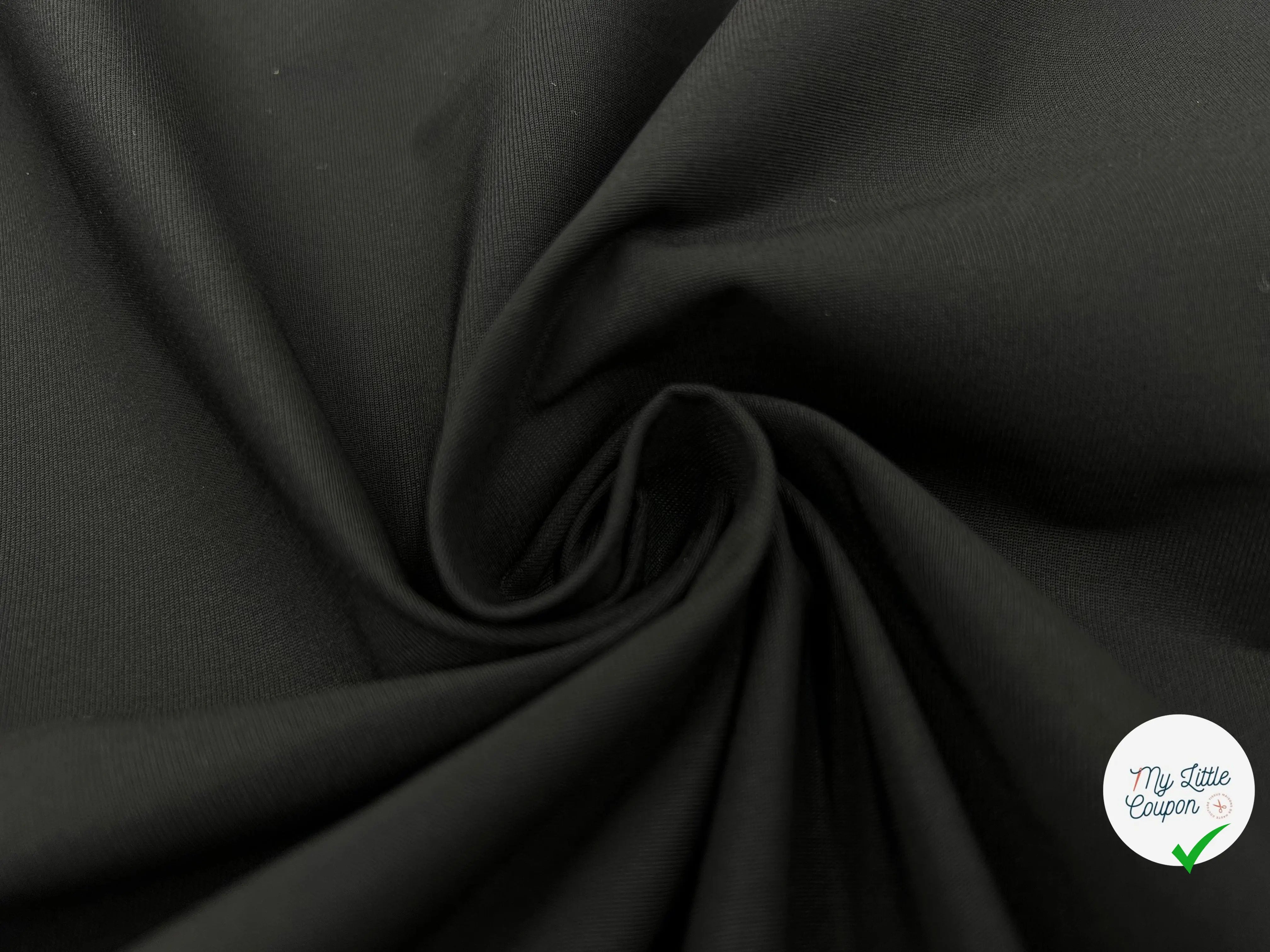 POPELINE POLYESTER JAPON NOIRE - My Little Coupon - tissu - coudre