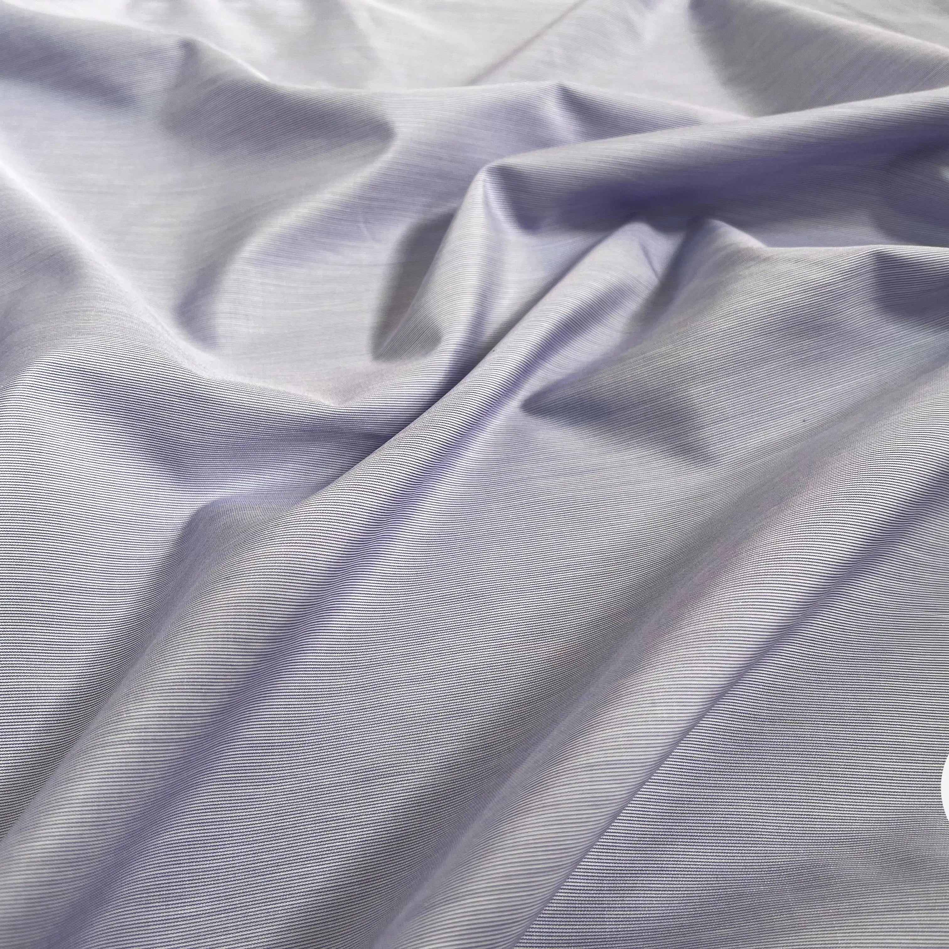 POPELINE RAYURE VIOLET BLANC - My Little Coupon