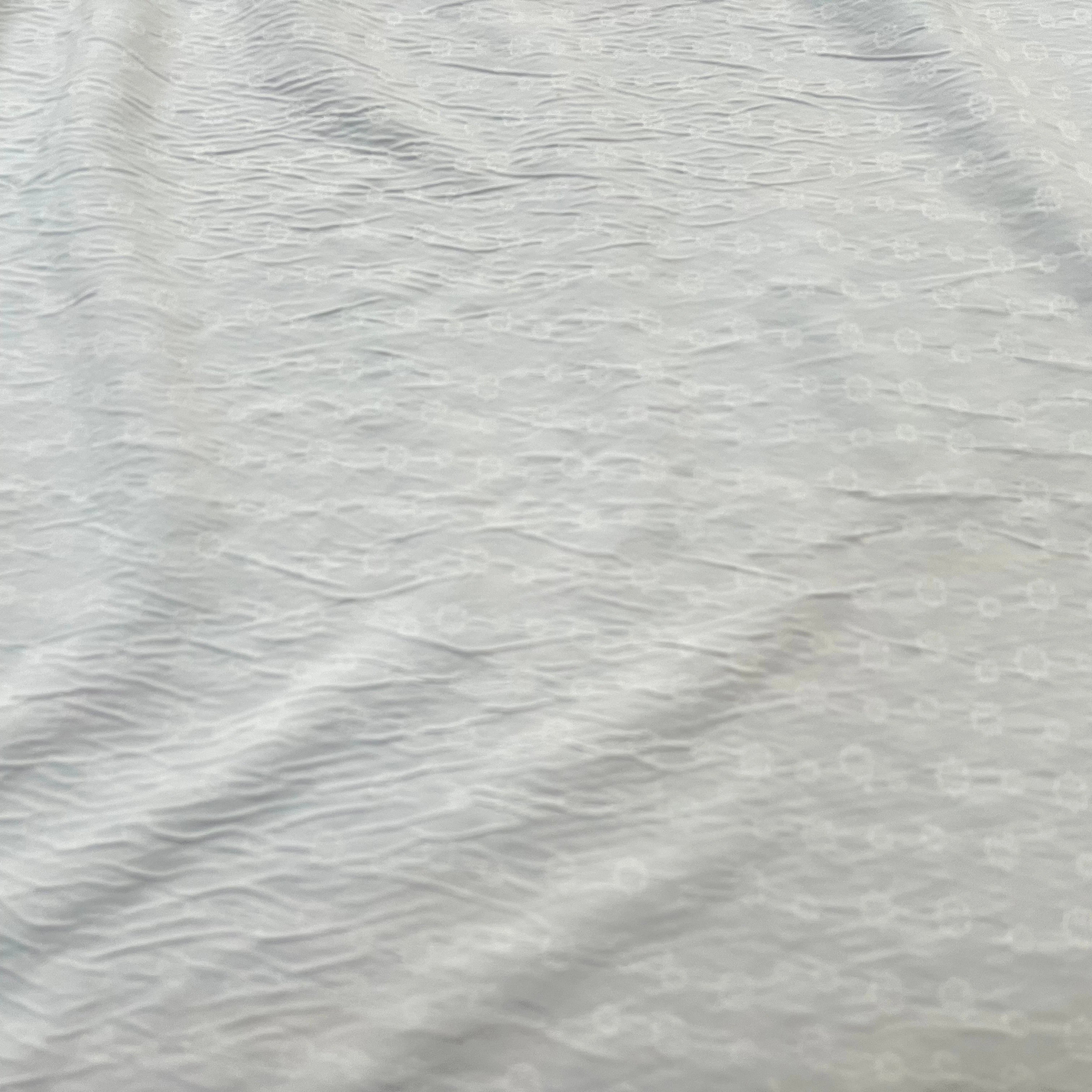 POPELINE STRETCH VISCOSE SOIE BLANCHE MOTIF ROCASE FLEUR - My Little Coupon