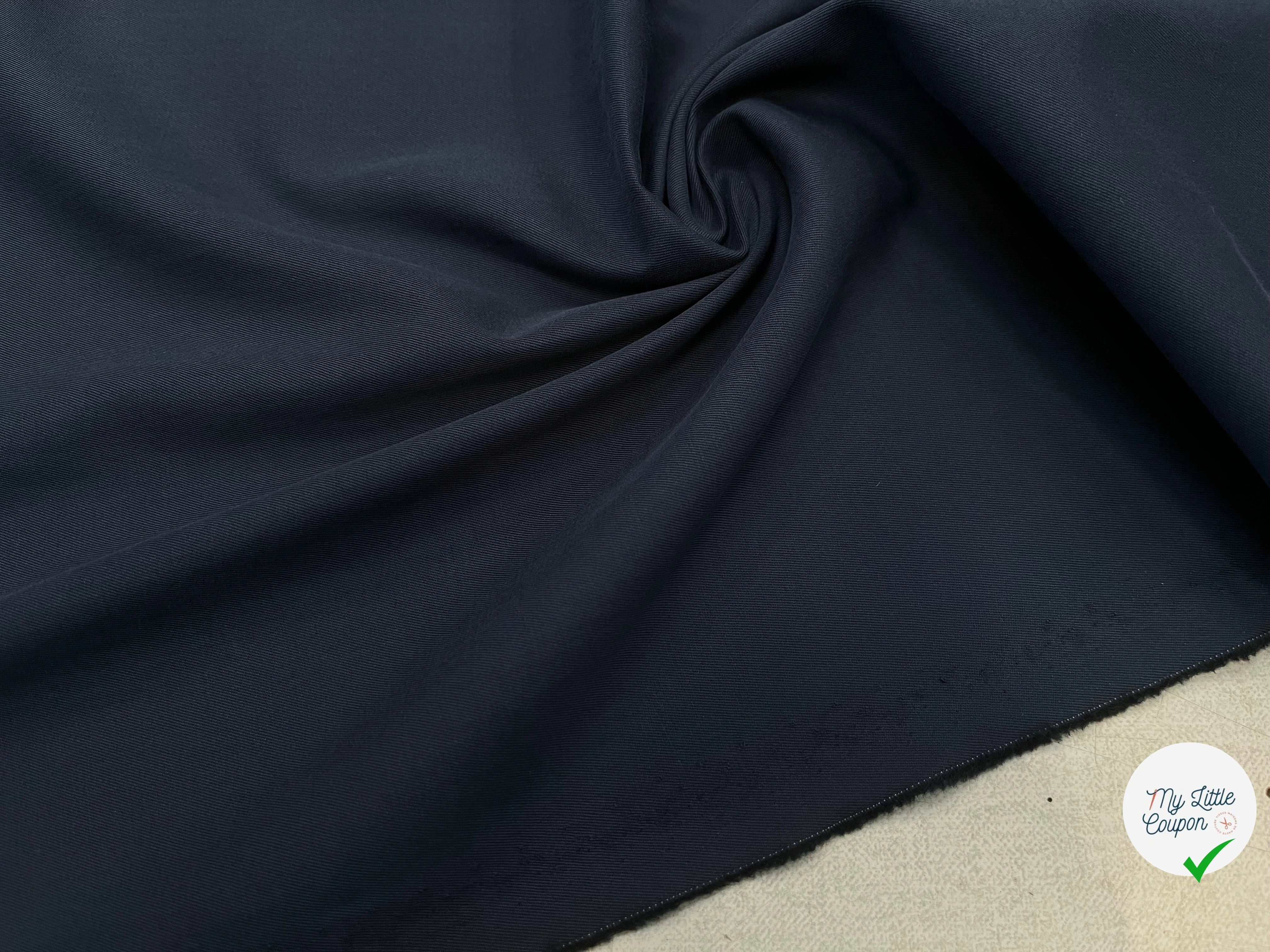 POPELINE TWILL COTON MARINE - My Little Coupon