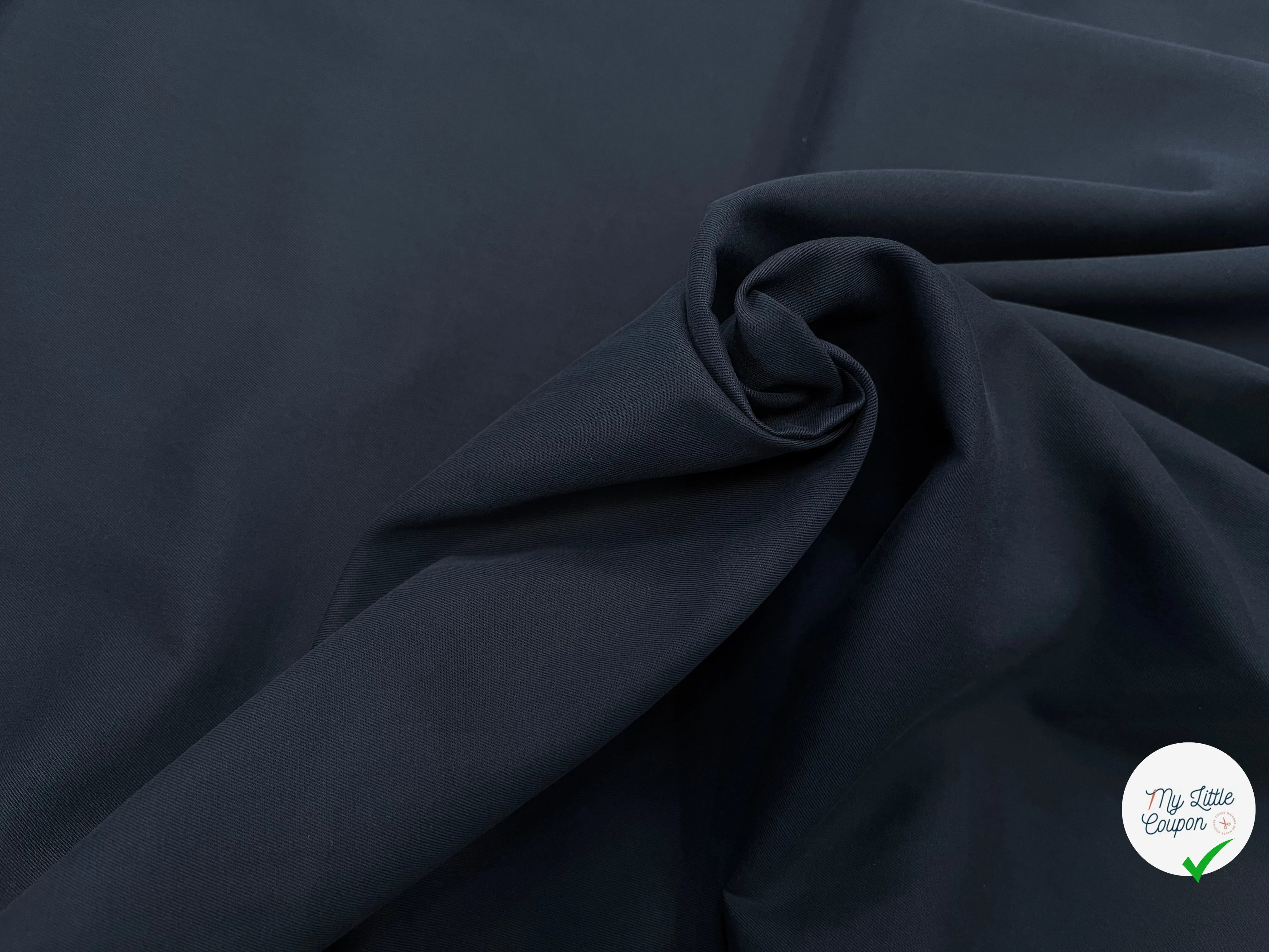 POPELINE TWILL COTON MARINE - My Little Coupon