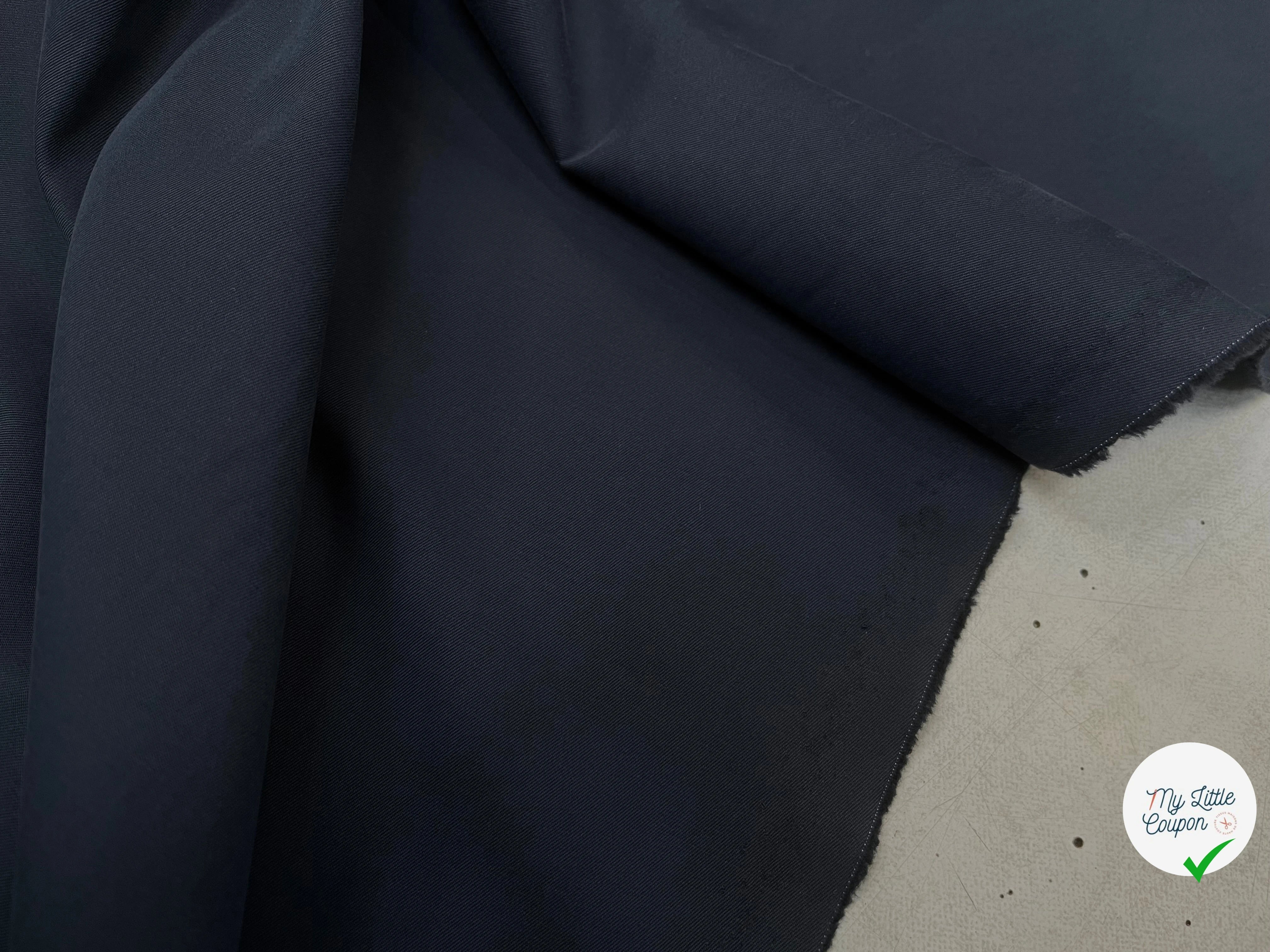 POPELINE TWILL COTON MARINE - My Little Coupon