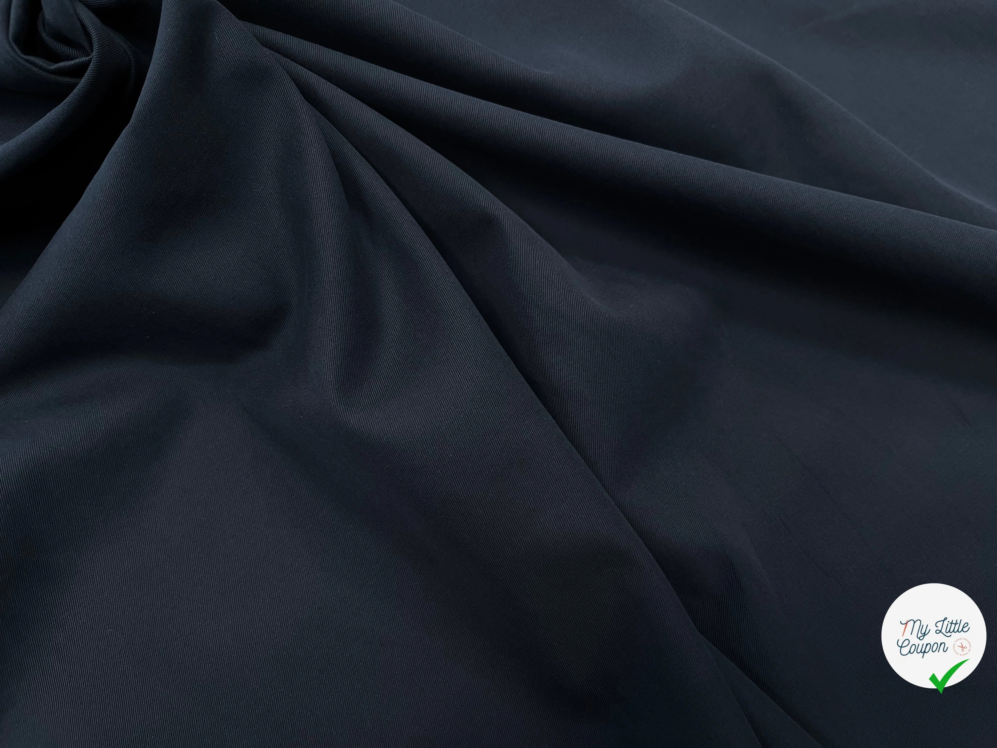POPELINE TWILL COTON MARINE - My Little Coupon