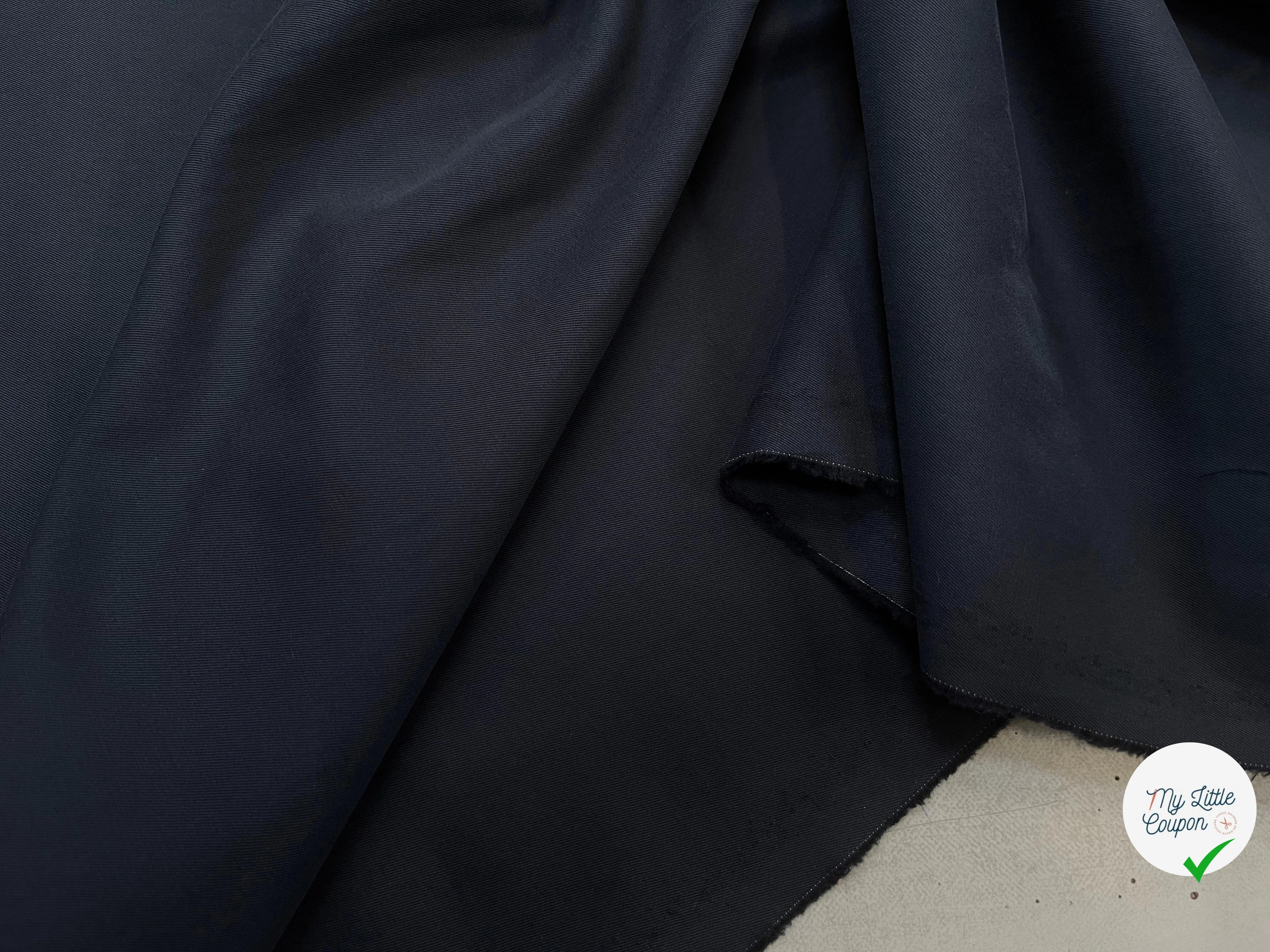 POPELINE TWILL COTON MARINE - My Little Coupon