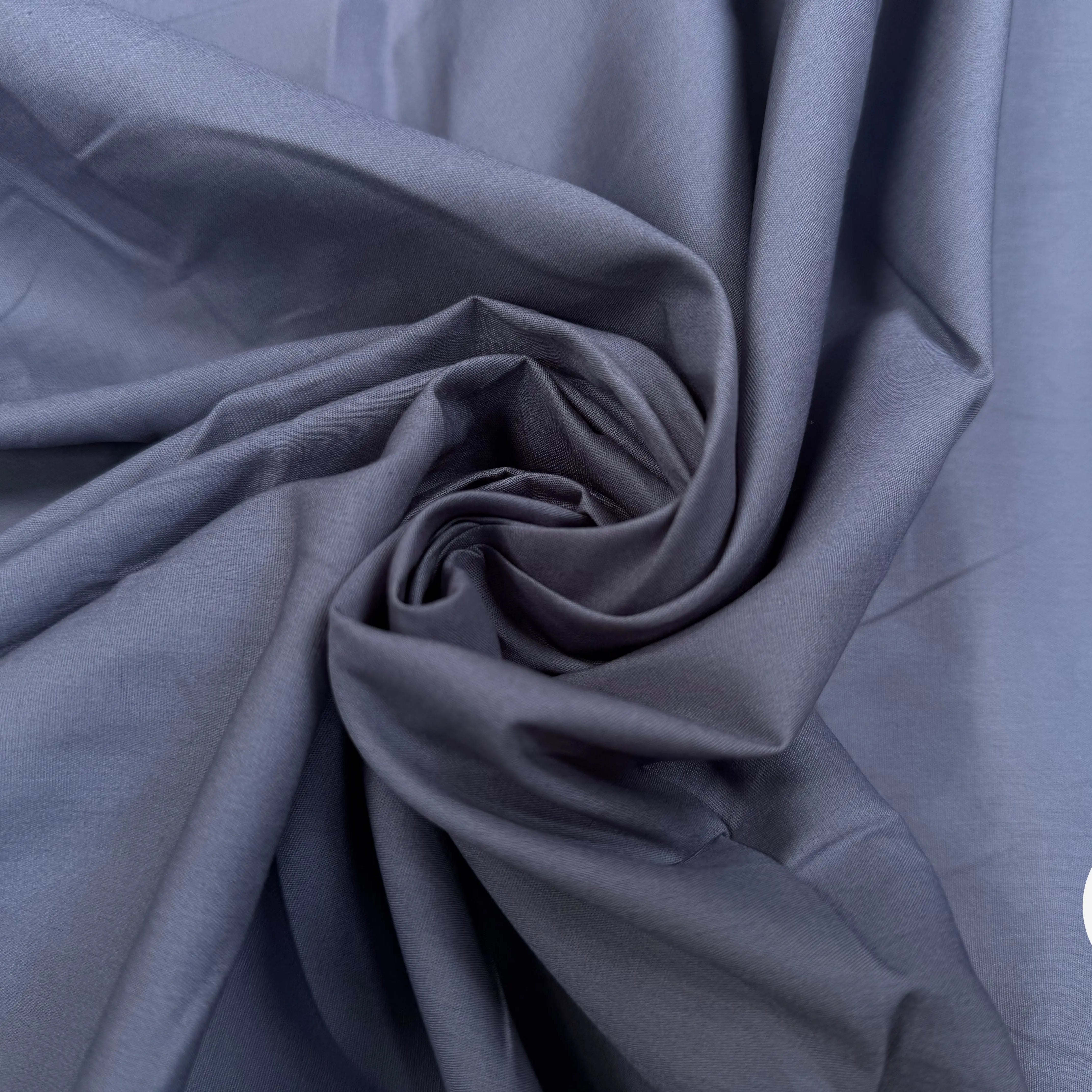 POPELINE UNI BLEU GRIS - My Little Coupon