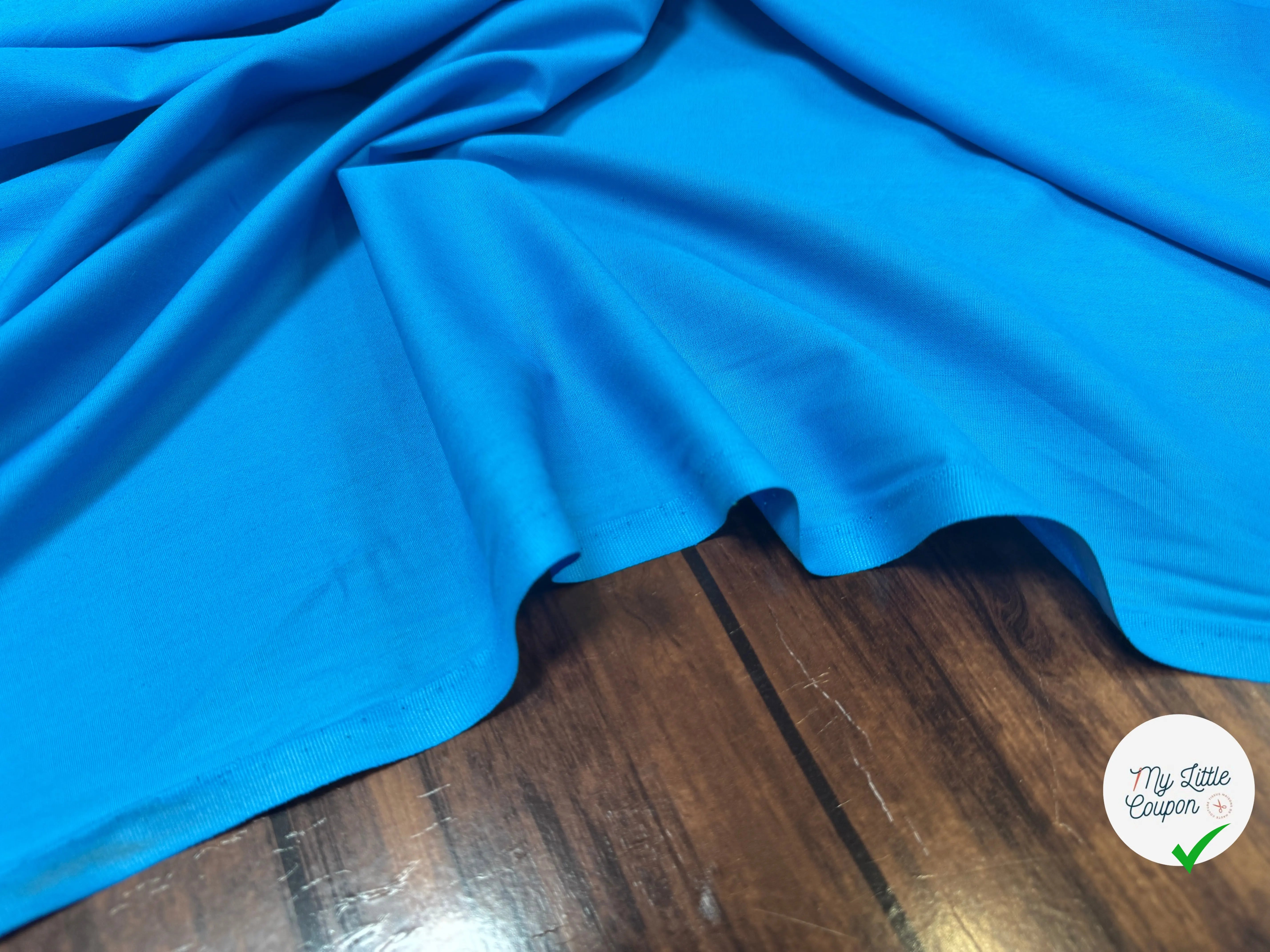 POPELINE UNI BLEU - My Little Coupon