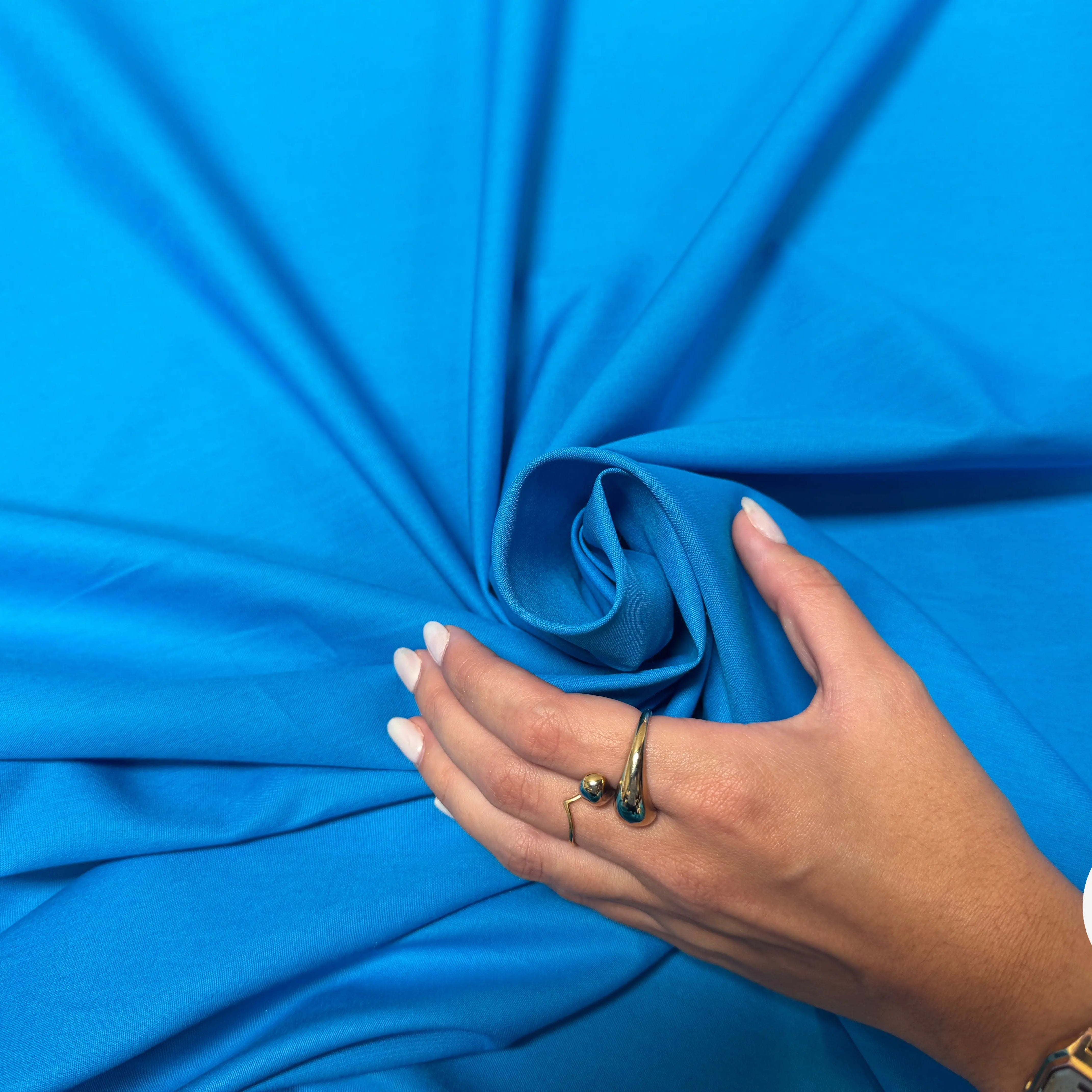 POPELINE UNI BLEU - My Little Coupon