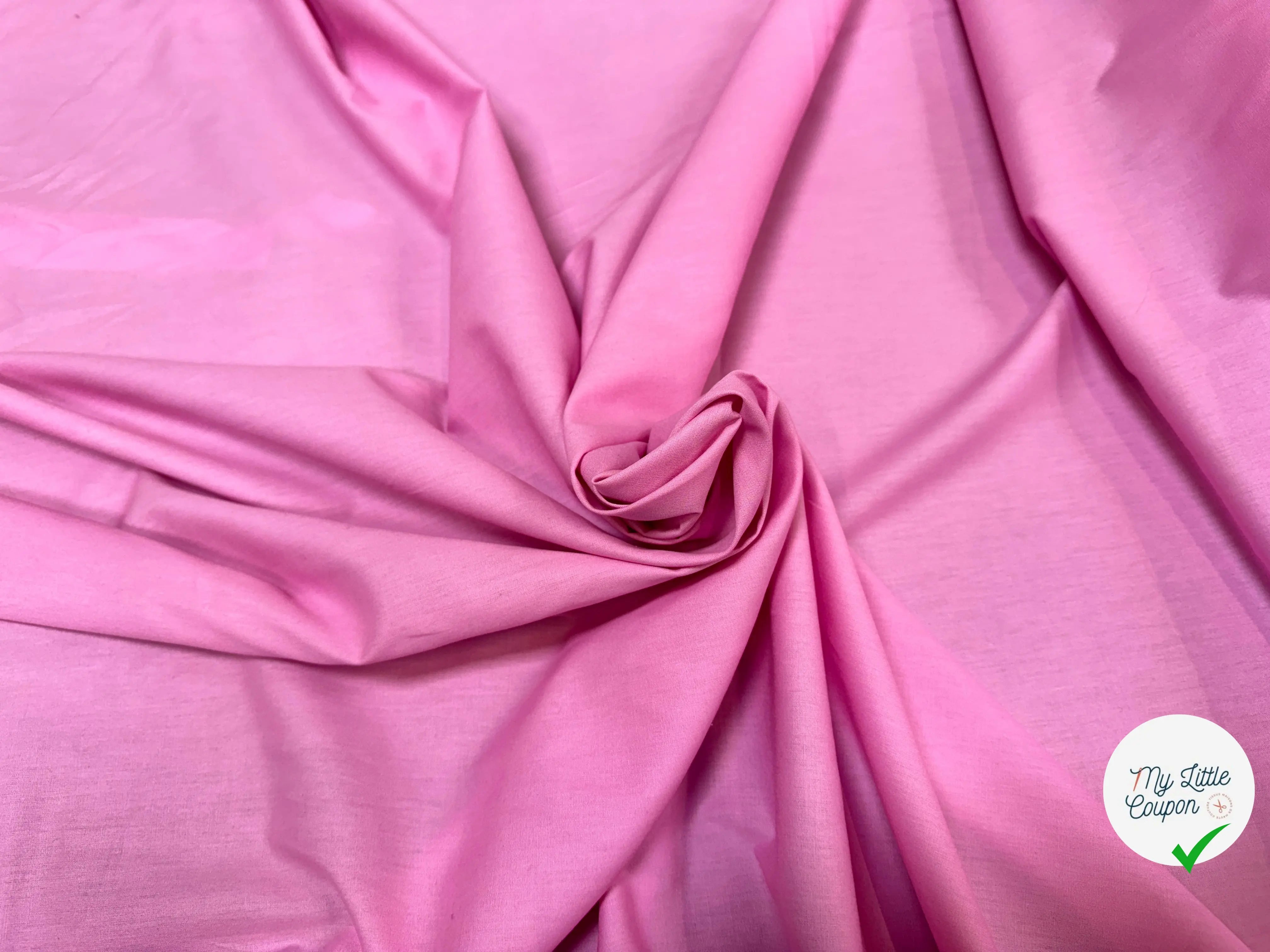 POPELINE UNI ROSE - My Little Coupon